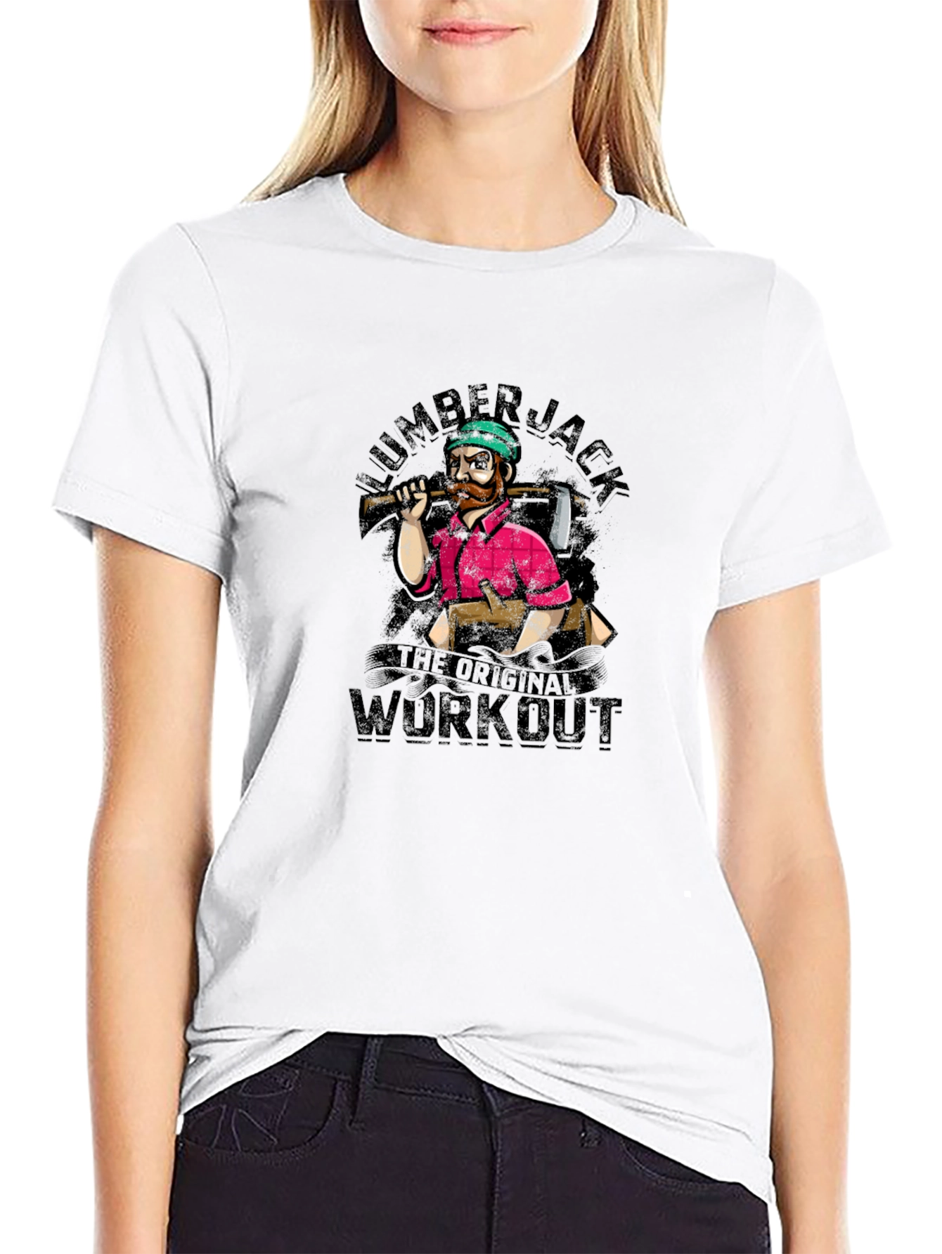 Black Lumberjack Workout Graphic Tee view 9