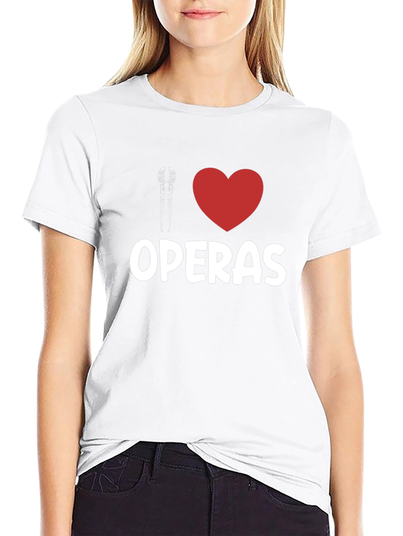 Black I Heart Operas Black T-Shirt - Music Lover Tee view 9