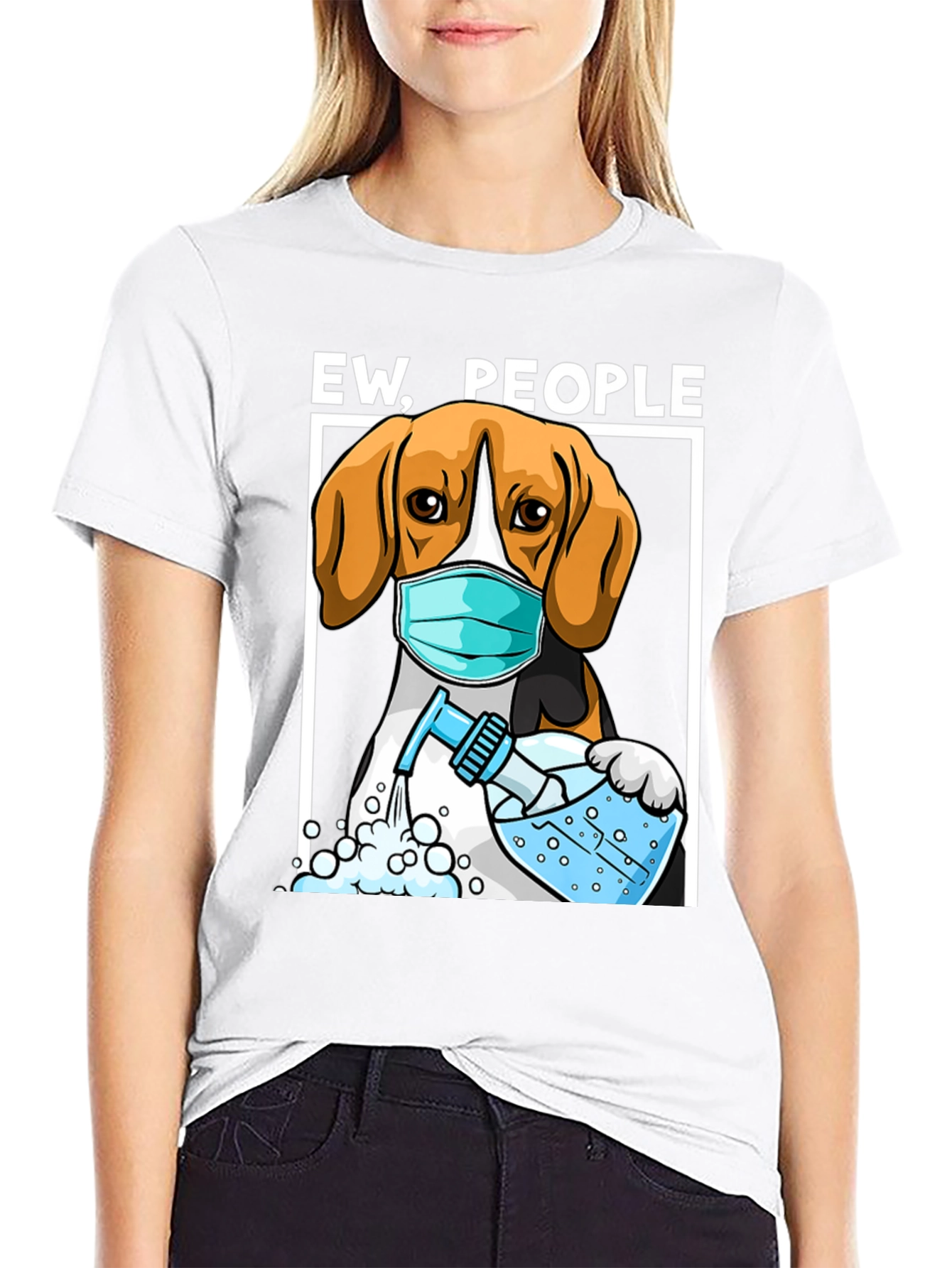 Black Ew People Dog T-Shirt view 9