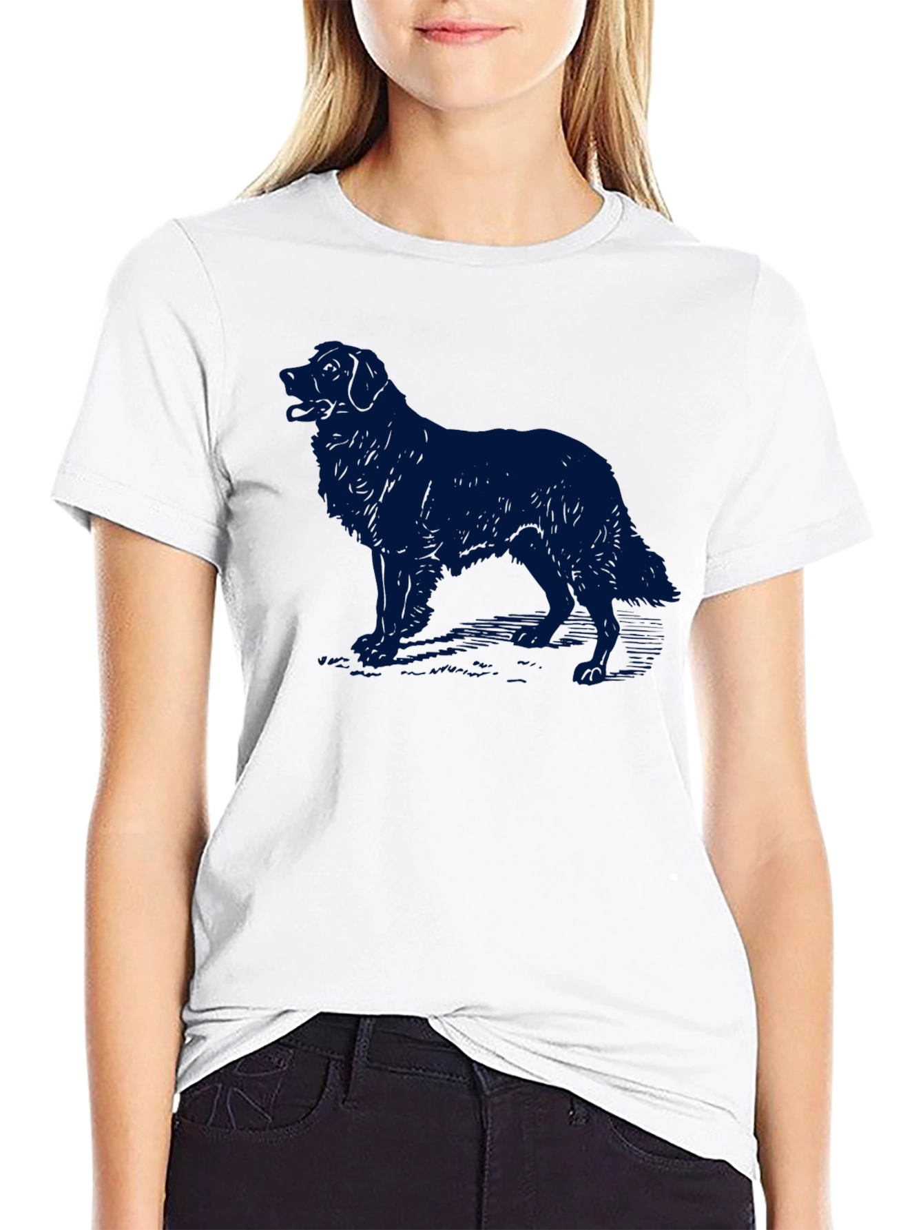 Black Dog Silhouette Graphic Tee - Black view 9