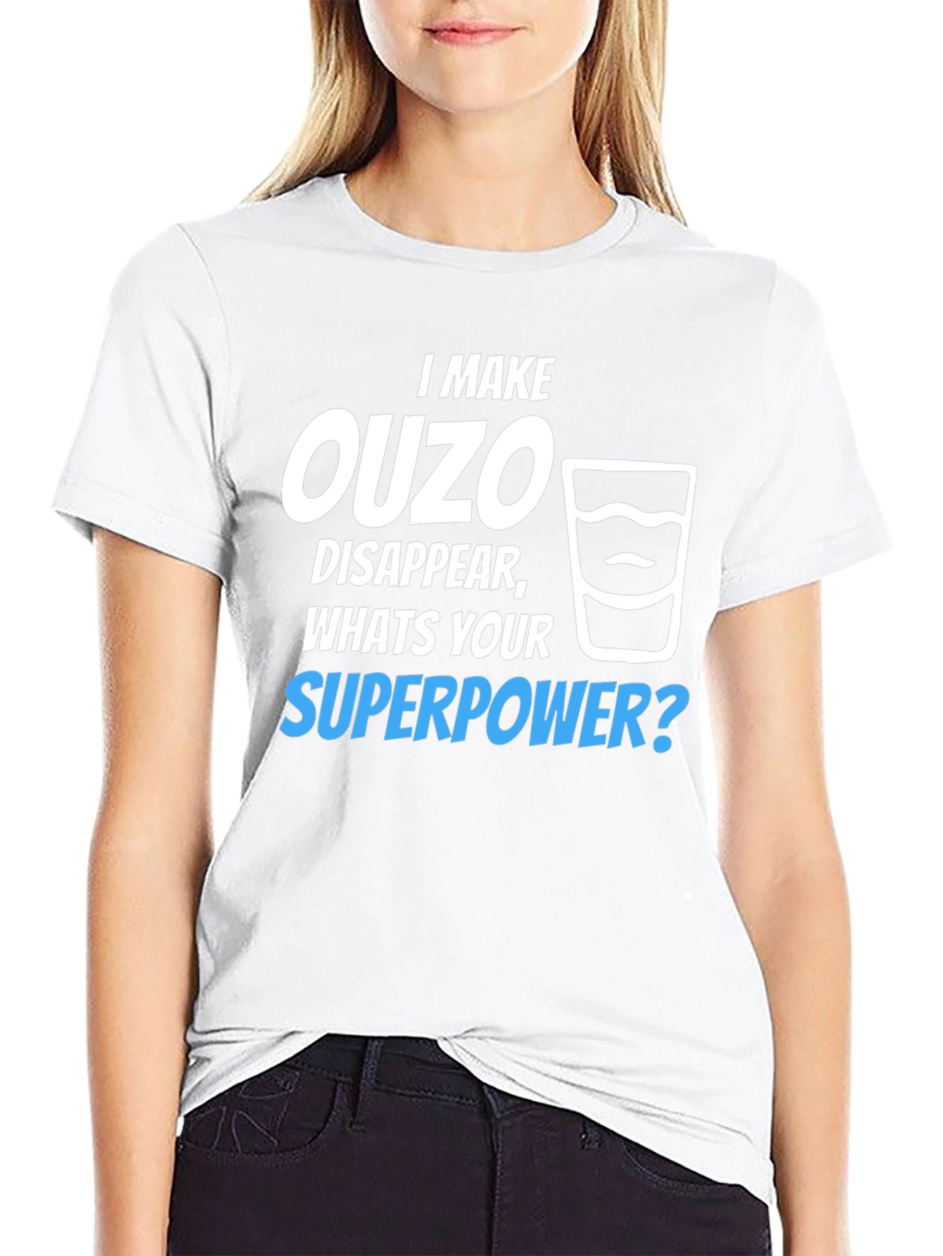Ouzo Superpower T-Shirt - Funny Novelty Tee - 9