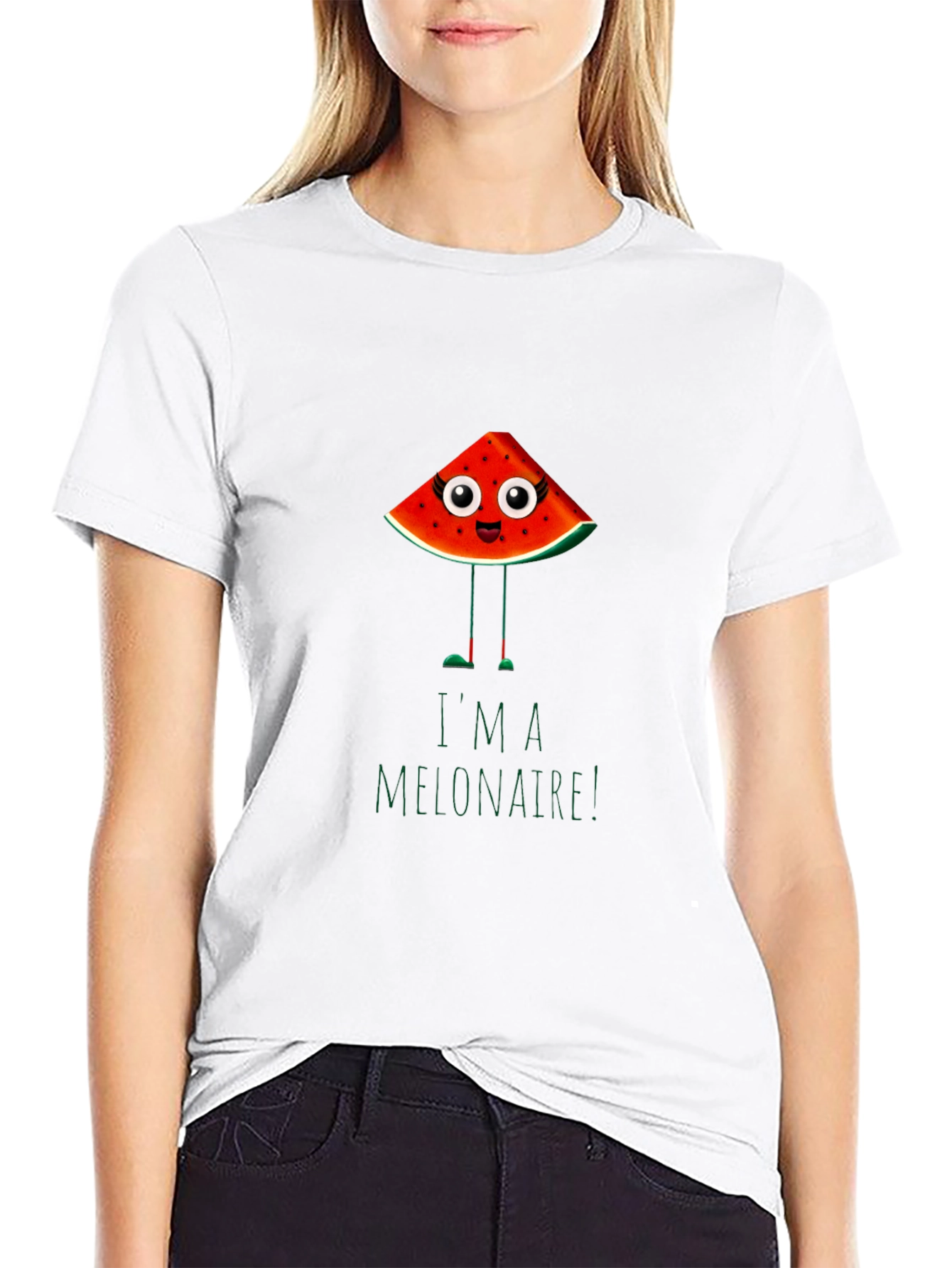 Black Funny Melonaire Graphic T-Shirt view 9
