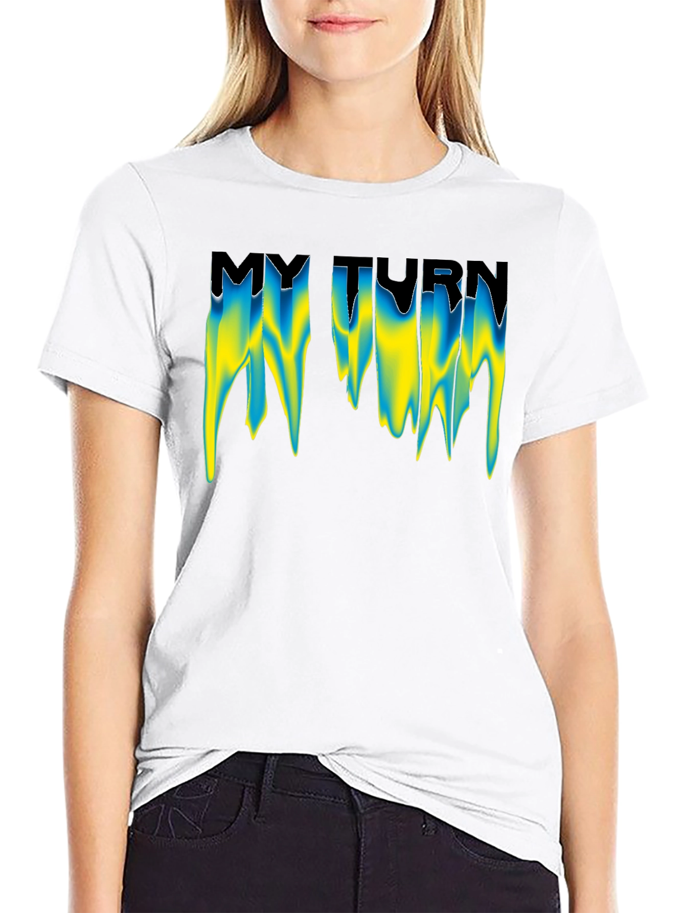 Black My Turn Graphic Tee - Drip Design view 9