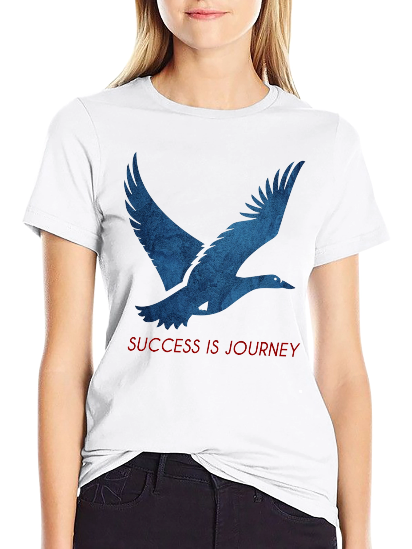Black Success Journey Bird Graphic T-Shirt - Black view 9