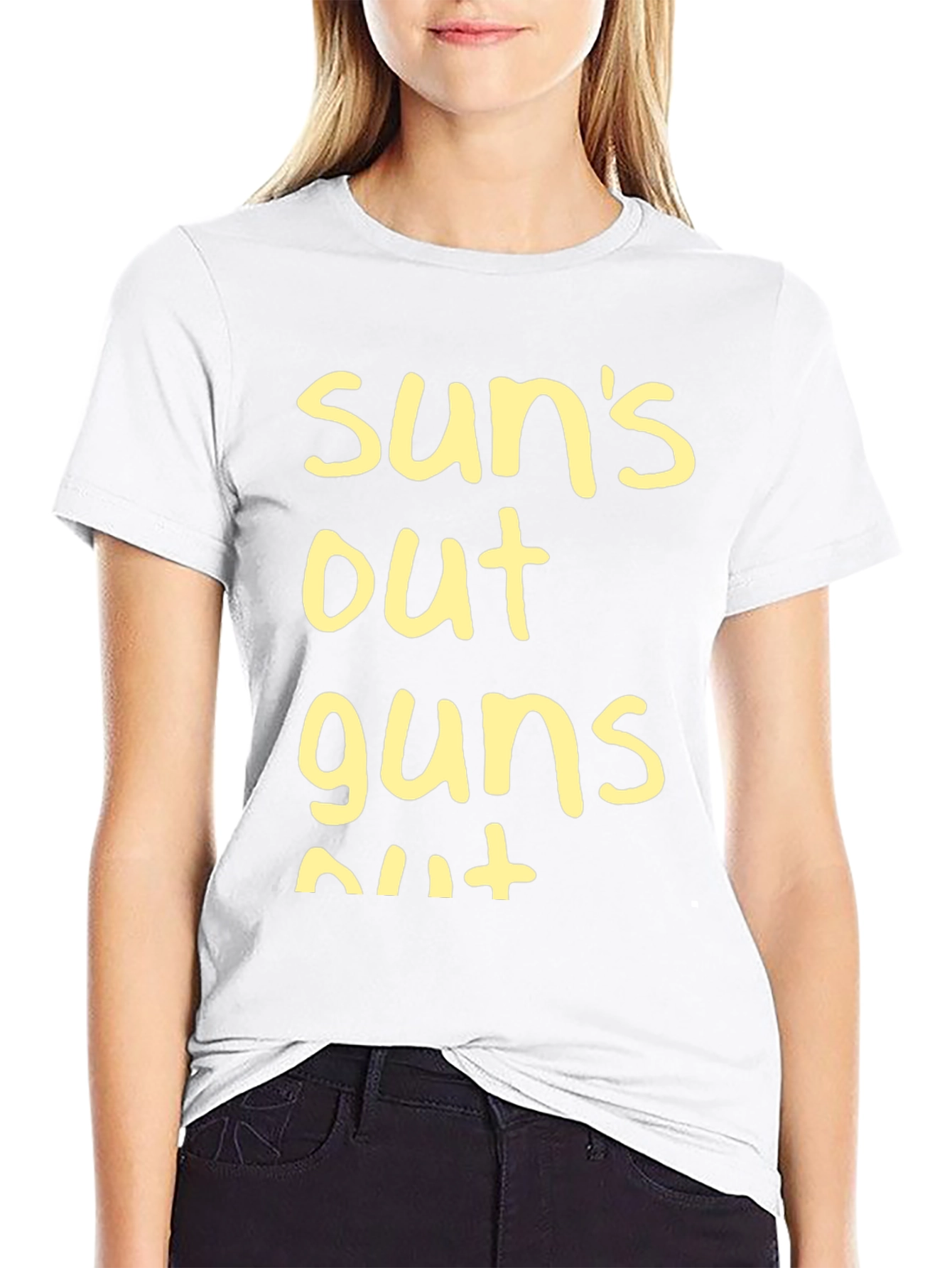 Black Sun's Out Guns Out T-Shirt - Black view 9