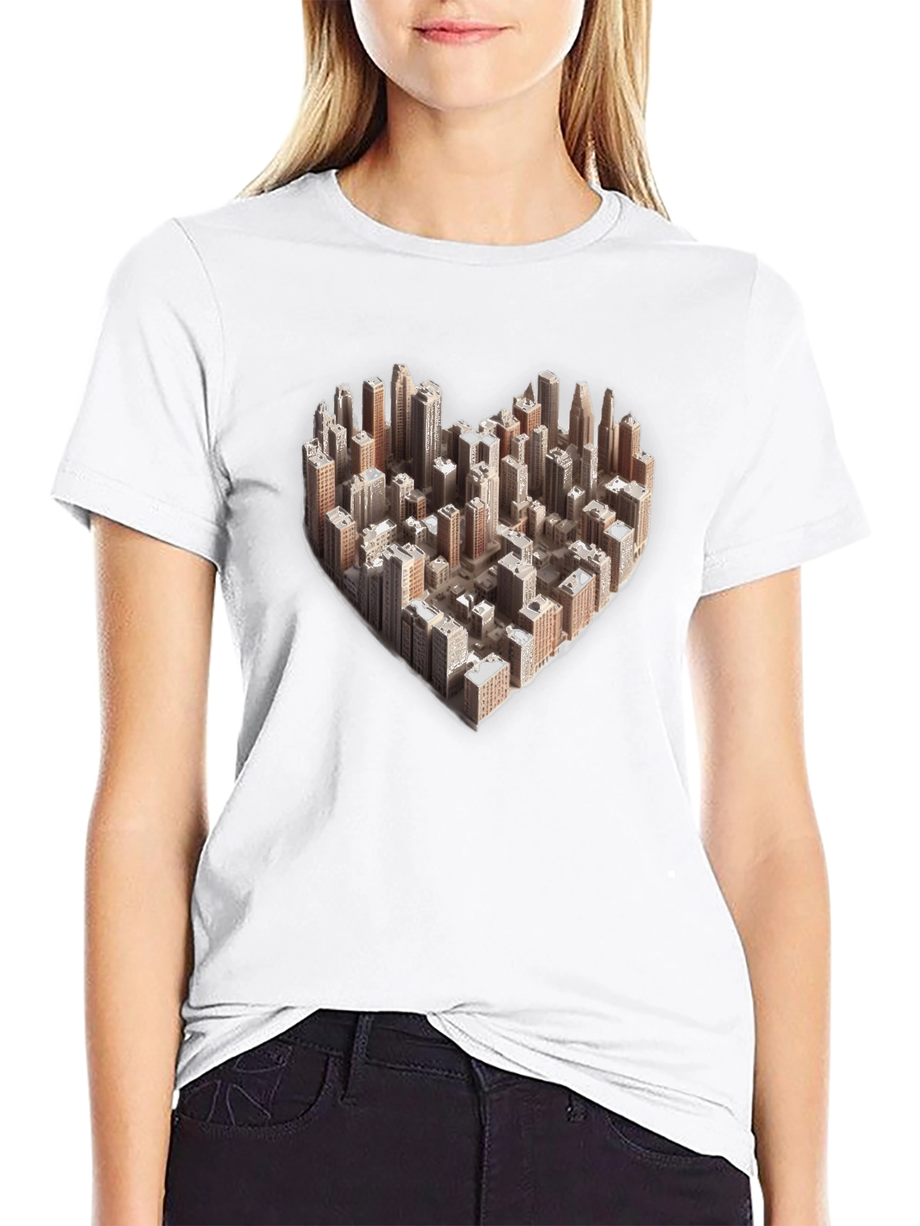 Black Heart of the City Tee - Urban Love T-Shirt view 9