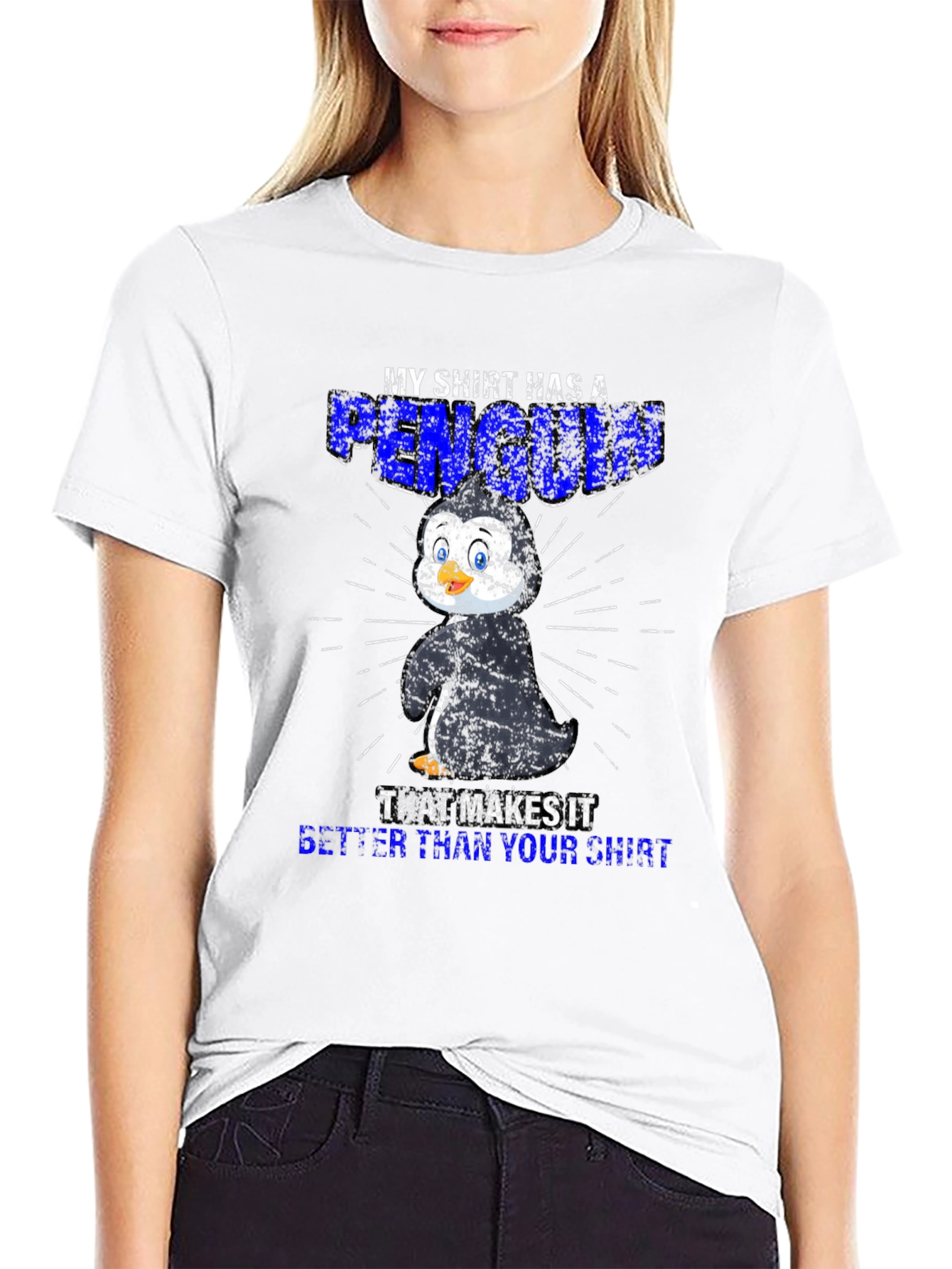 Black Penguin Graphic T-Shirt: Better Than Your Shirt! view 9
