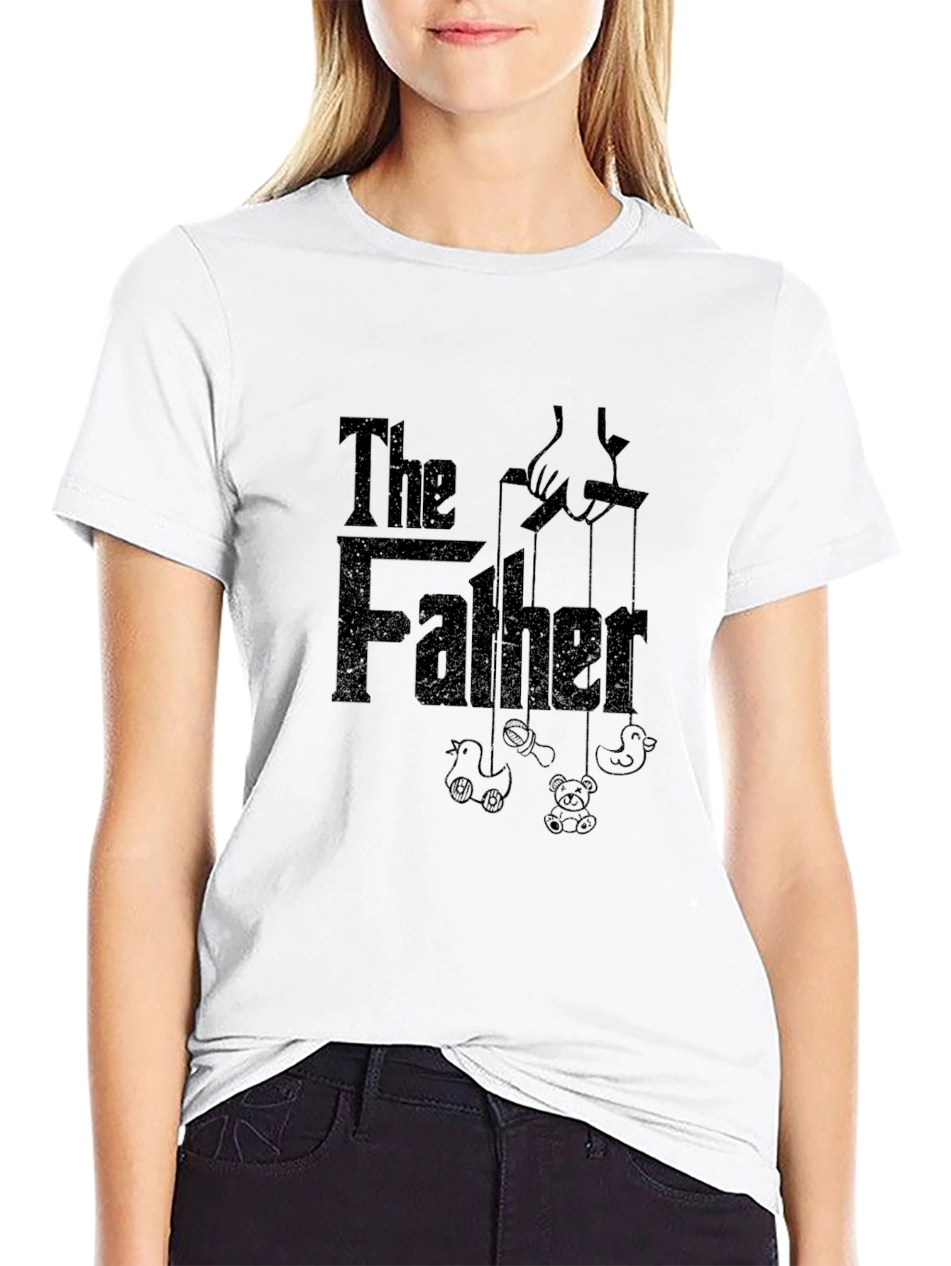 Black The Father T-Shirt - Dark Humor Dad Tee view 9