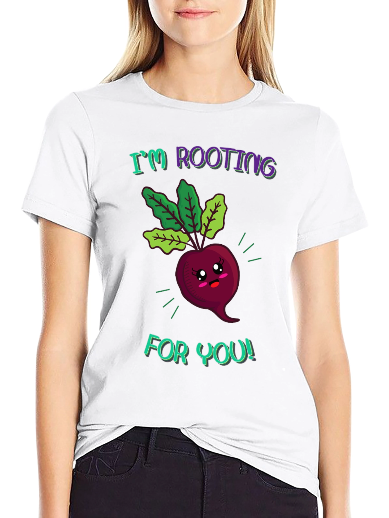 Black I'm Rooting For You Beetroot Graphic Tee view 9