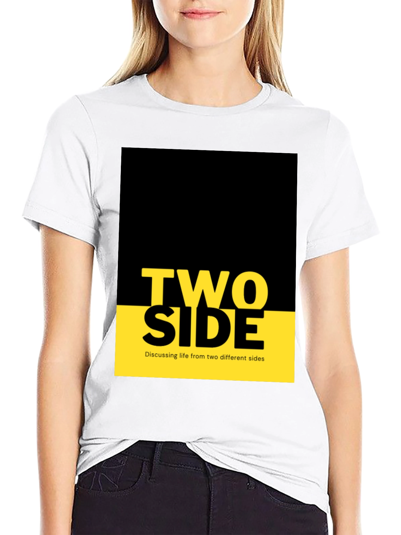 Black Two Side Graphic Tee - Discussing Life view 9