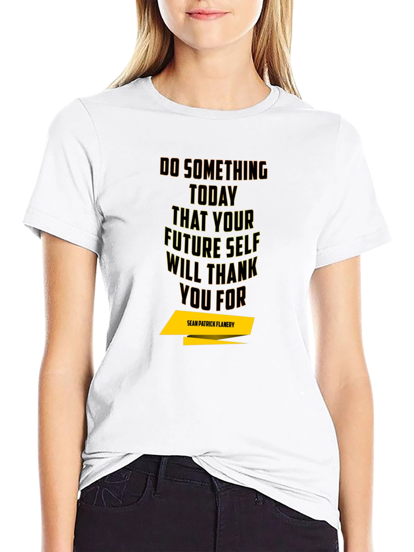 Black Inspirational T-Shirt - 'Do Something Today' Black Tee view 9
