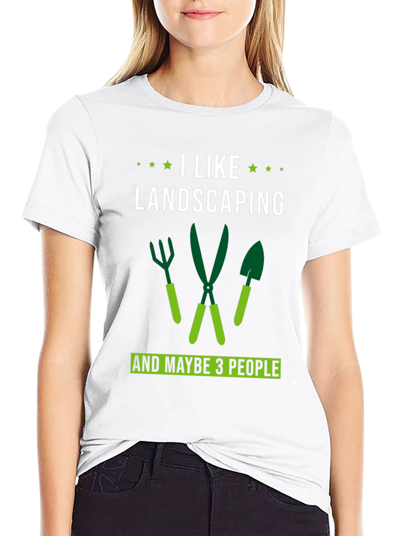 Black I Like Landscaping T-Shirt - Gardening Tee view 9