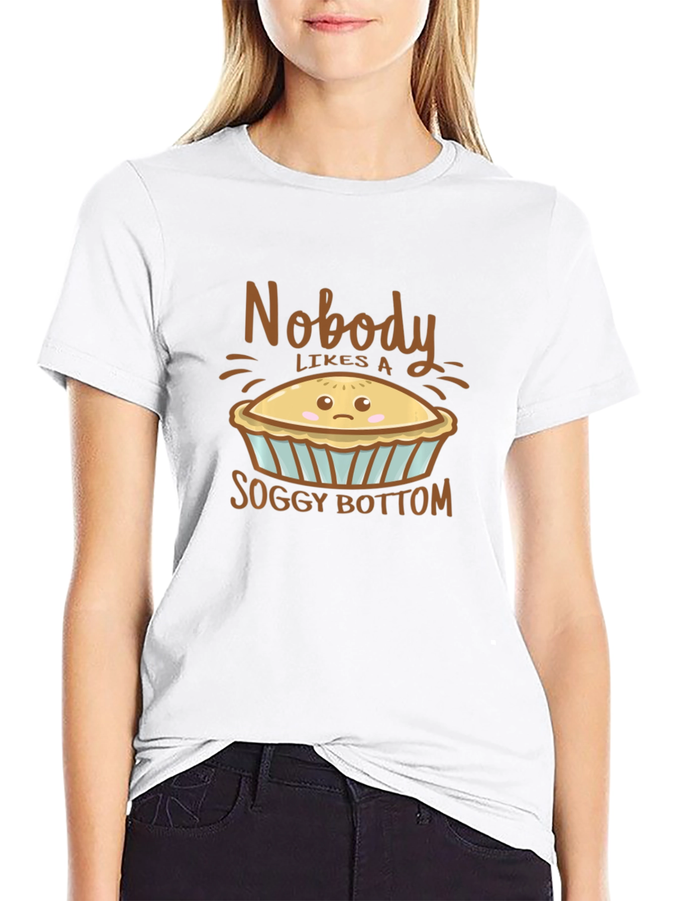 Black Nobody Likes A Soggy Bottom T-Shirt view 9