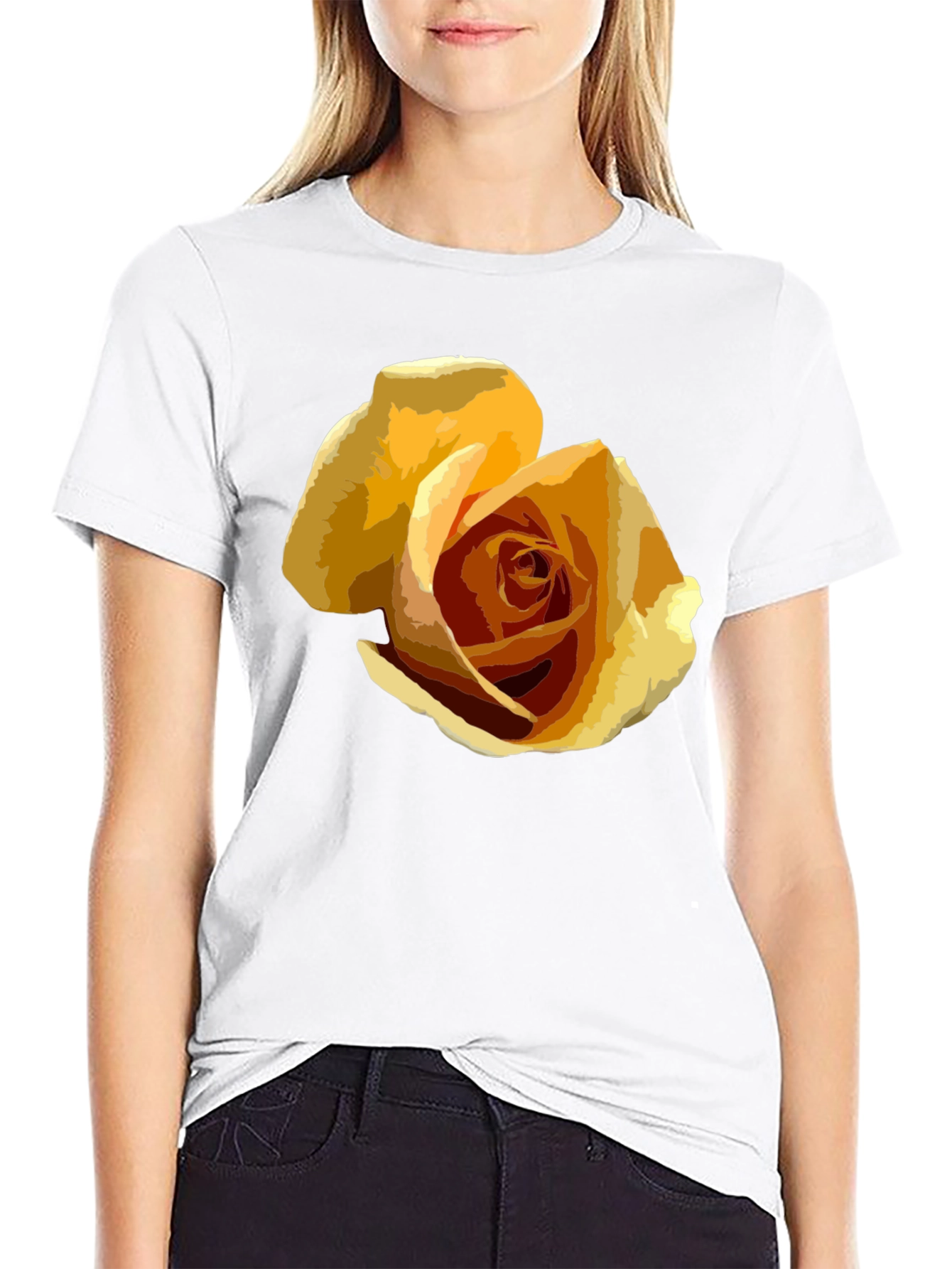Black Rose Graphic T-Shirt - Modern Artistic Tee view 9