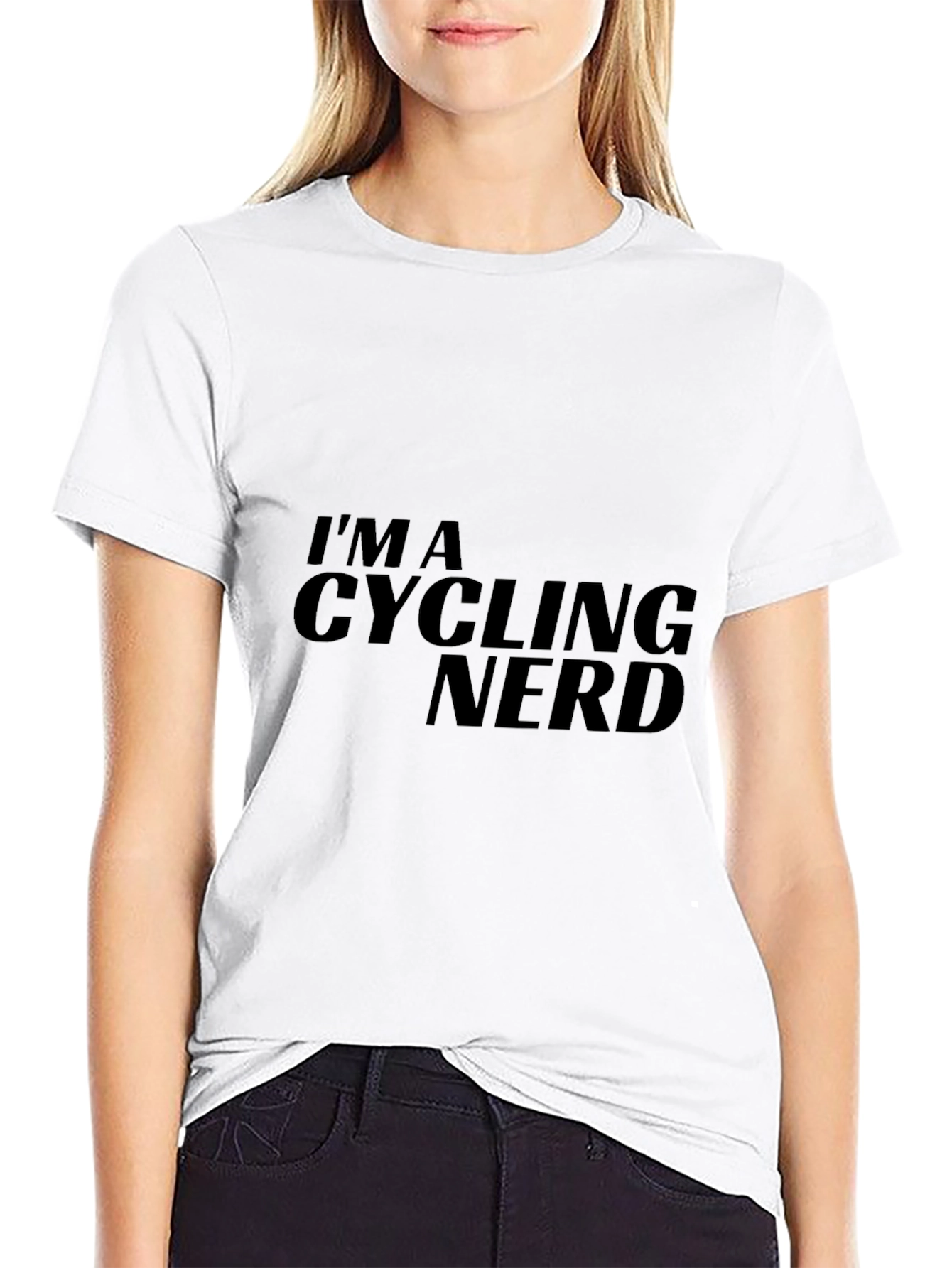 Black Cycling Nerd Graphic T-Shirt view 9
