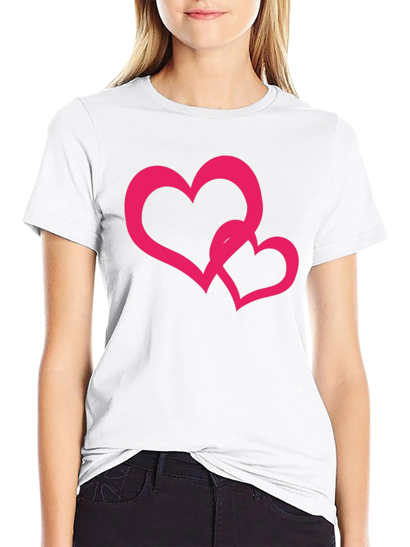 Black Heart Graphic Black Tee - Stylish Casual Wear view 9