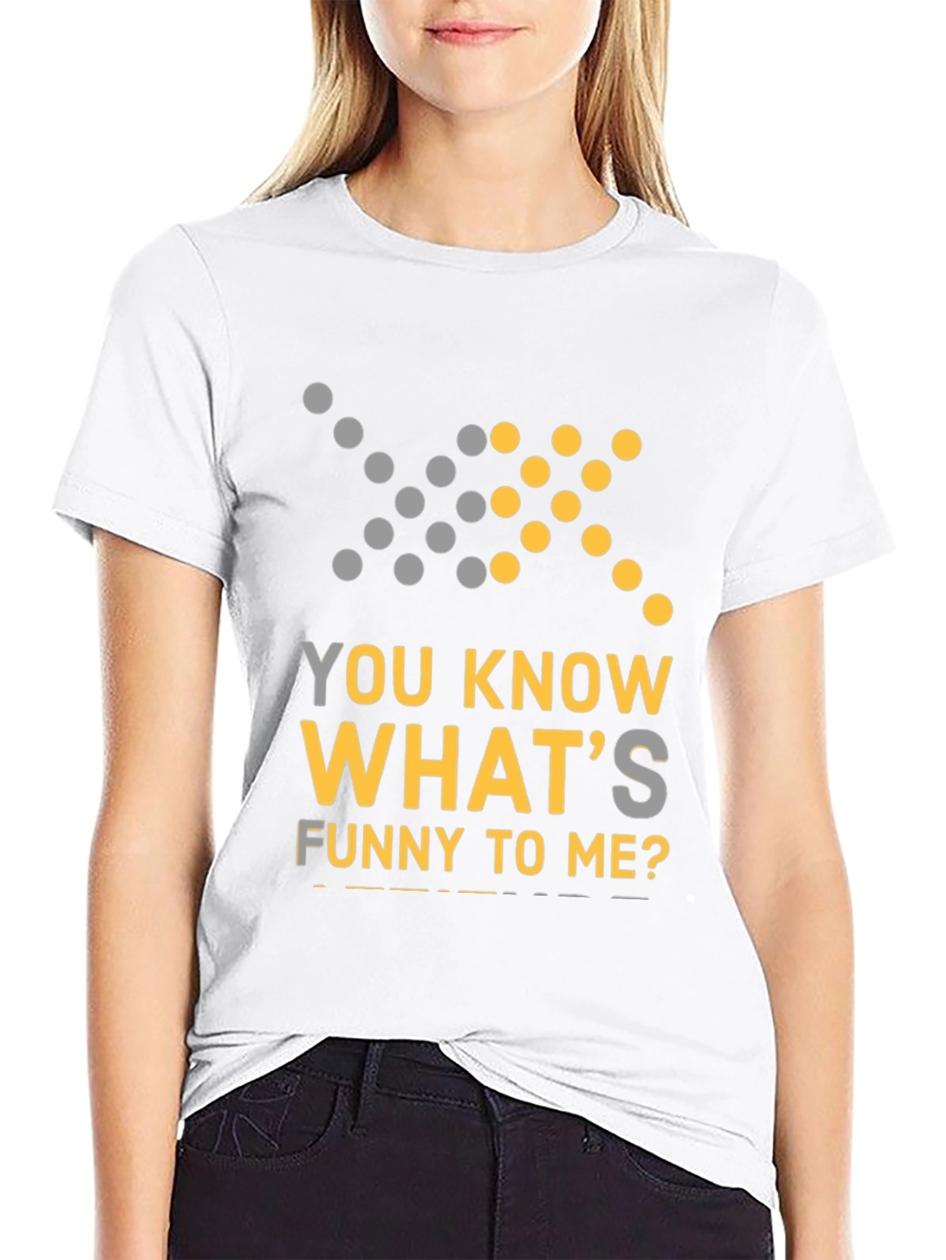 Black Funny Graphic Tee - You Know What's Funny To Me? T-Shirt view 9