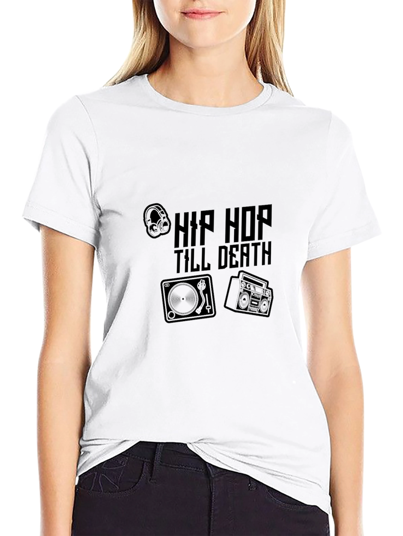 Black Hip Hop Till Death Black T-Shirt view 9