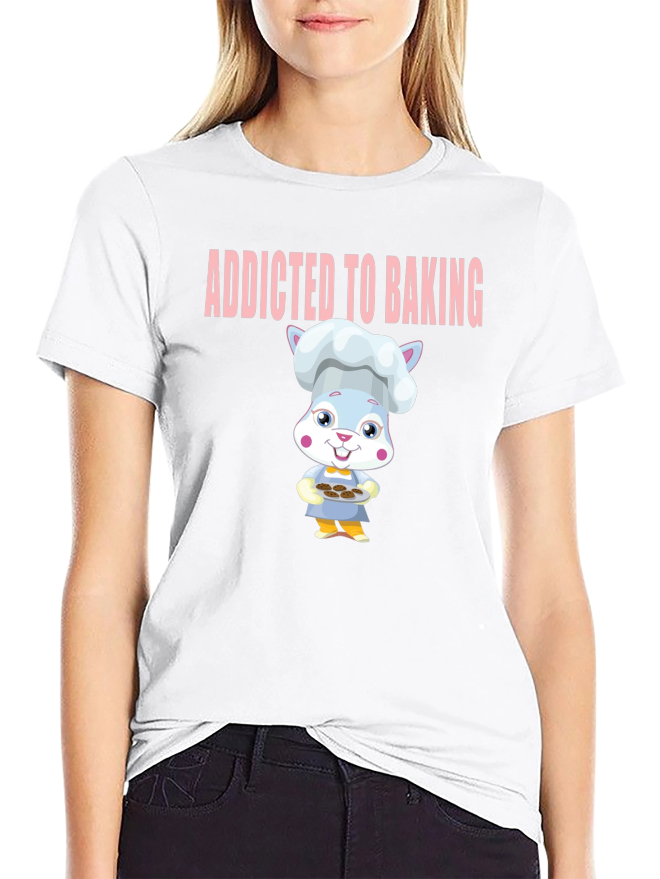 Black Addicted to Baking Unisex T-Shirt  view 9