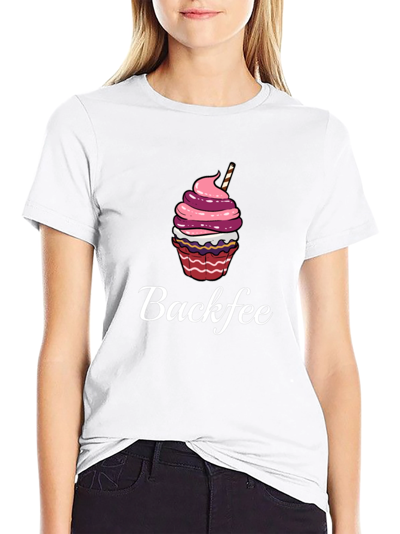 Backfee Cupcake Graphic Tee - Casual Comfort - 9