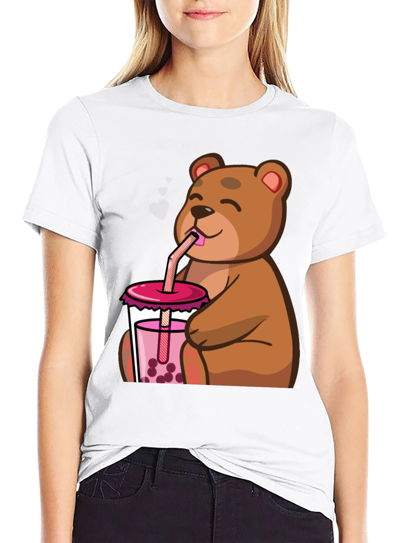 Black Bear Boba Bubble Tea T-Shirt view 9