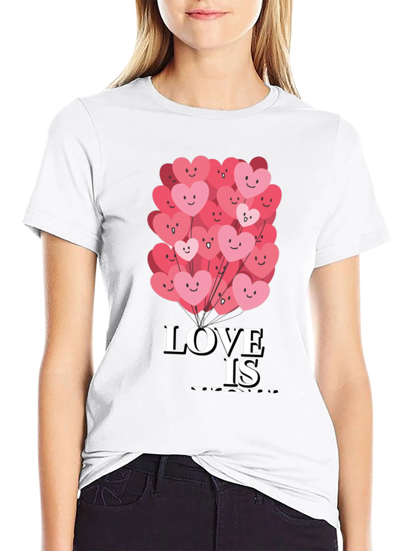 Black Love Is You Graphic Tee - Valentine's Day Shirt view 9