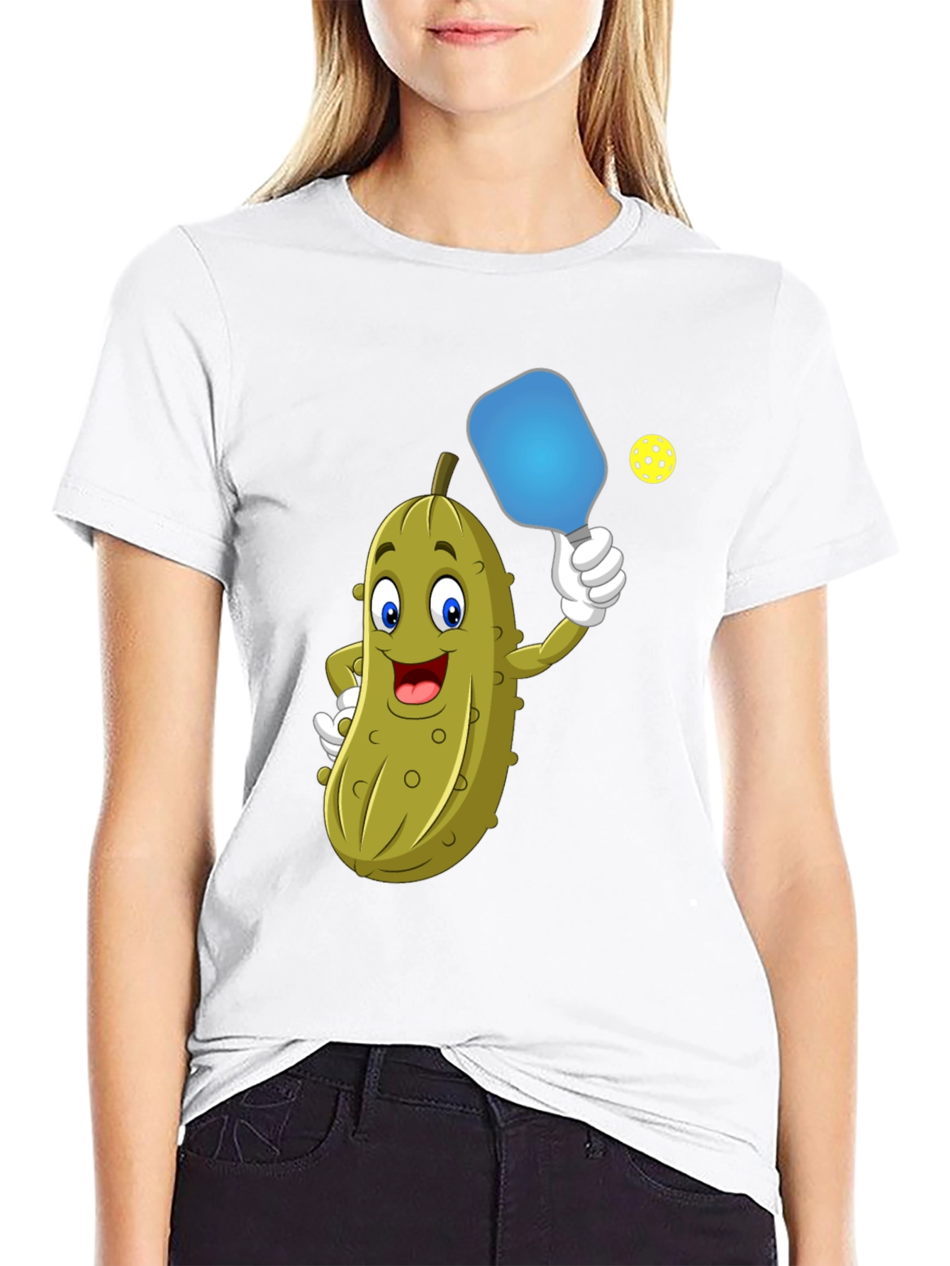 Black Pickleball Pickle T-Shirt - Funny Sports Tee view 9