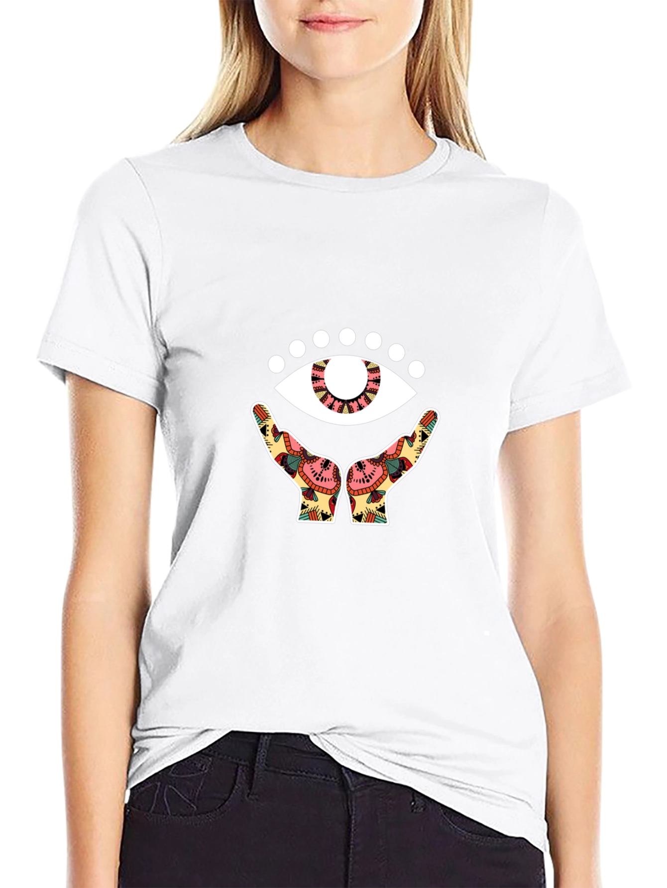 Mystic Eye Graphic Tee - Black Cotton Comfort - 9