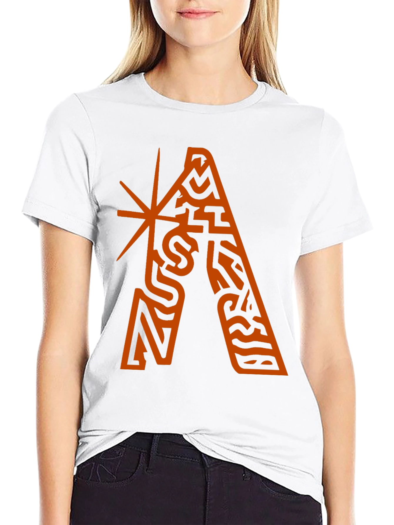 Black Abstract Graphic Tee - Black view 9