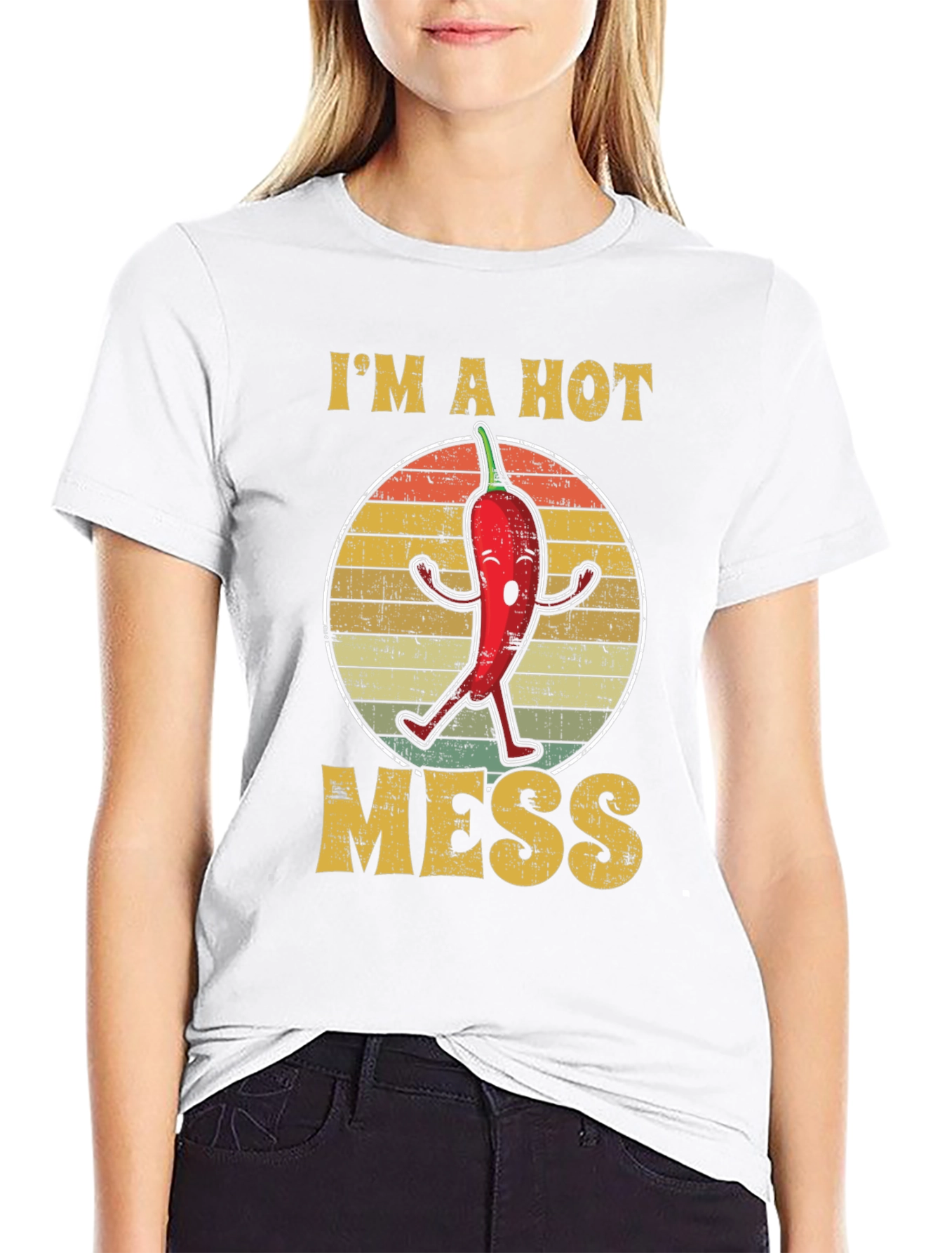 Black I'm A Hot Mess Graphic T-Shirt view 9