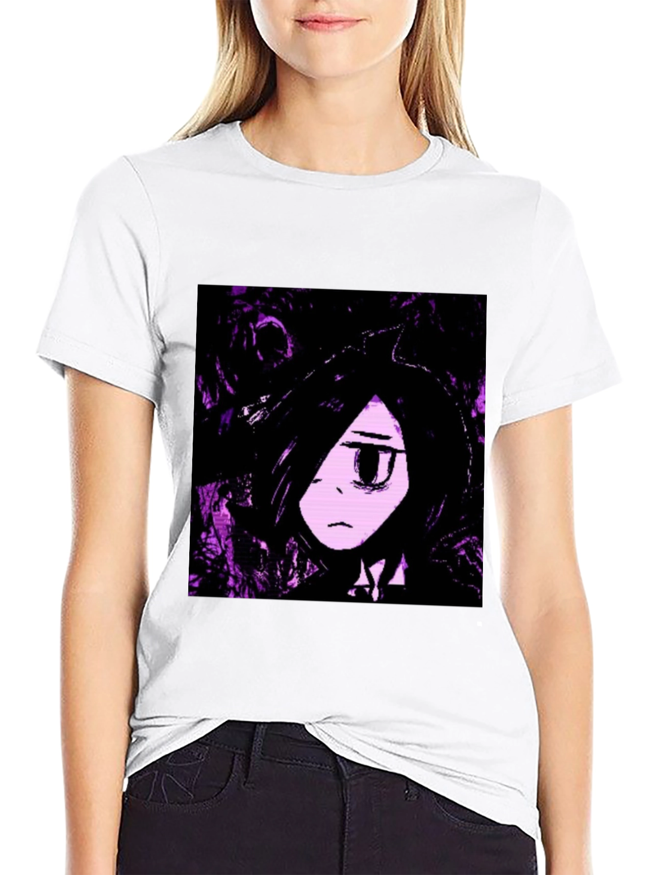 Black Anime Graphic Black T-Shirt view 9