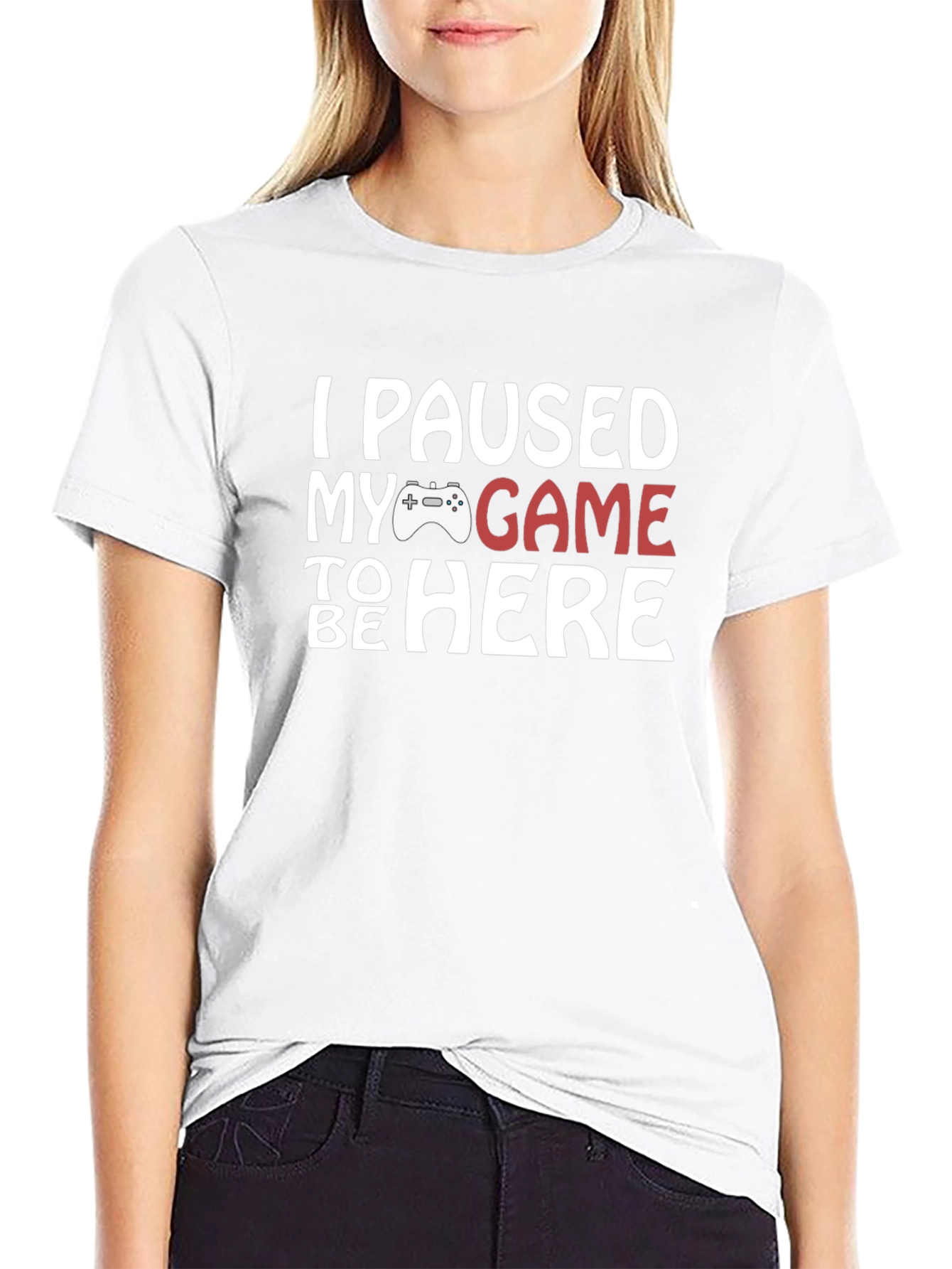 Black I Paused My Game to Be Here T-Shirt view 9