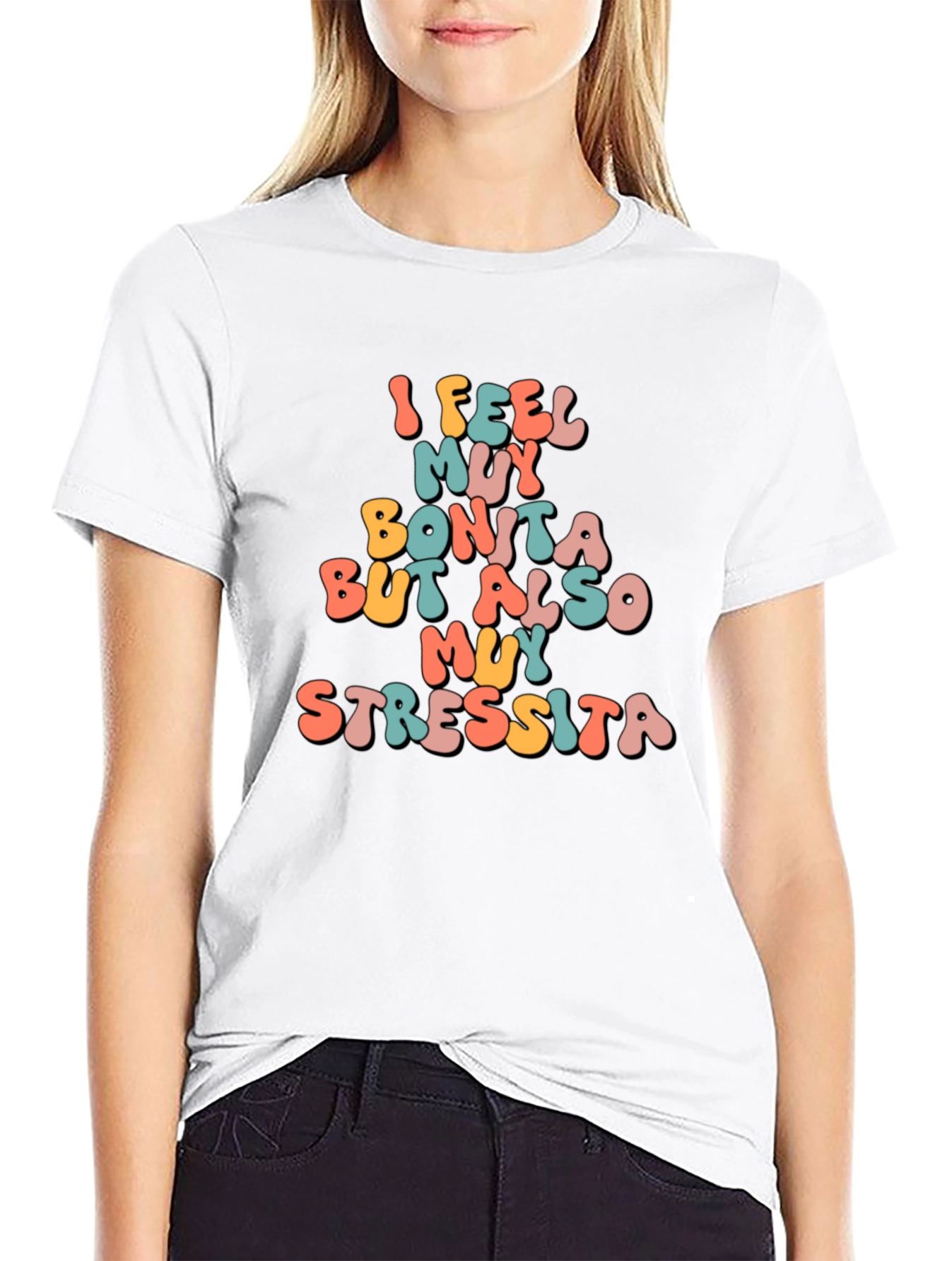 Black I Feel Muy Bonita Funny T-Shirt view 9