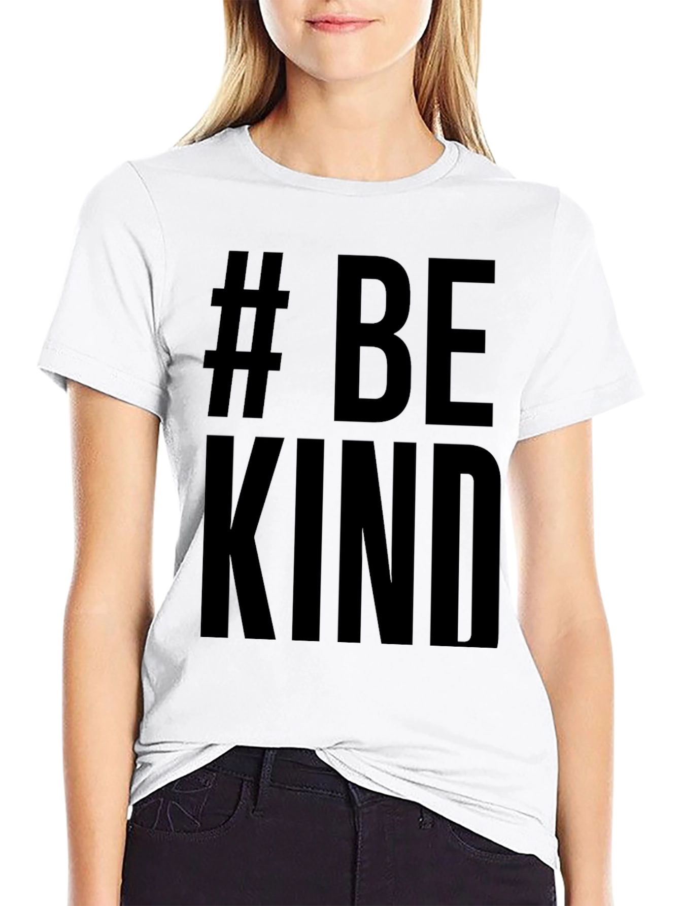 Black # Be Kind Black Graphic T-Shirt - Casual Style view 9