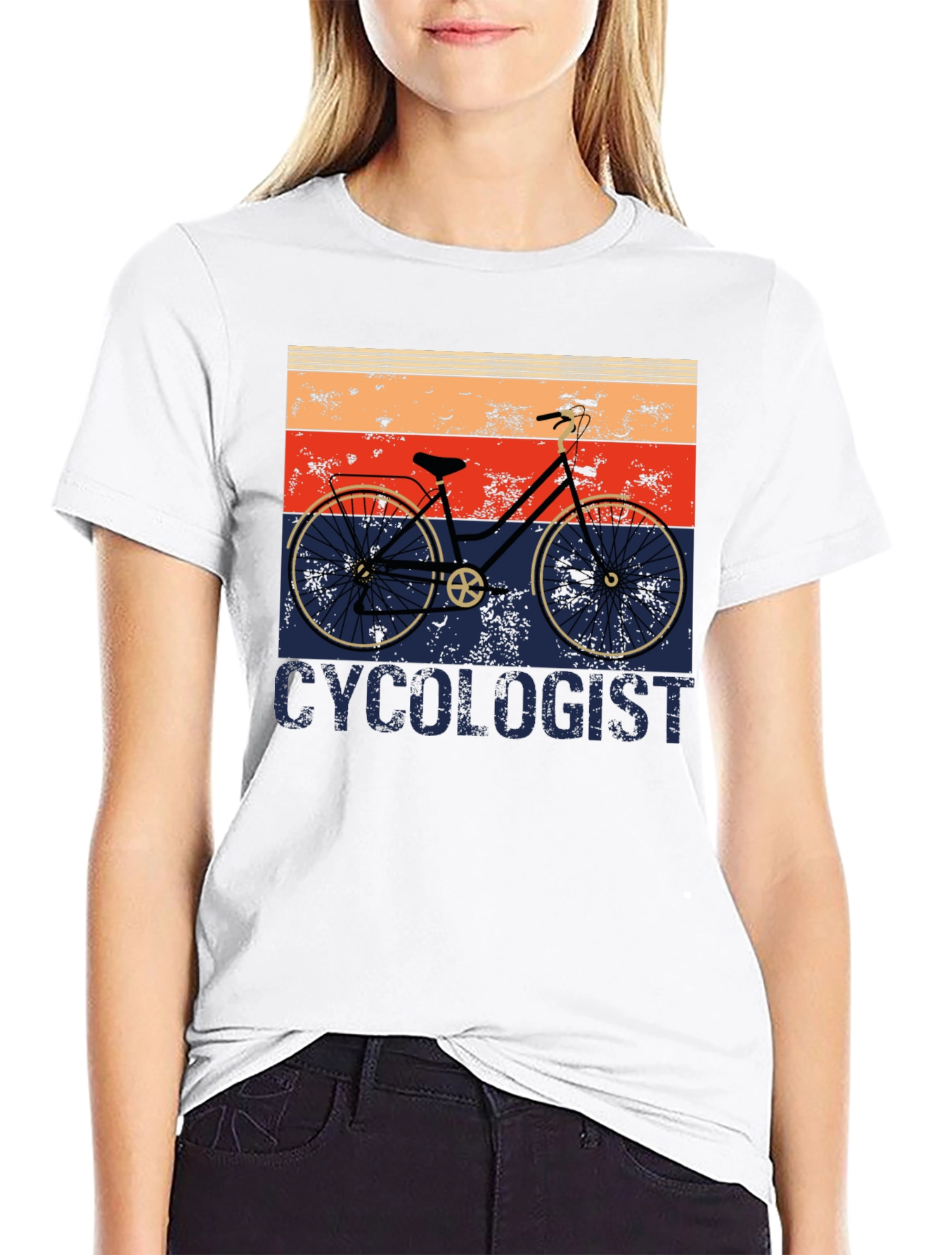 Black Cycologist Retro Cycling T-Shirt view 9