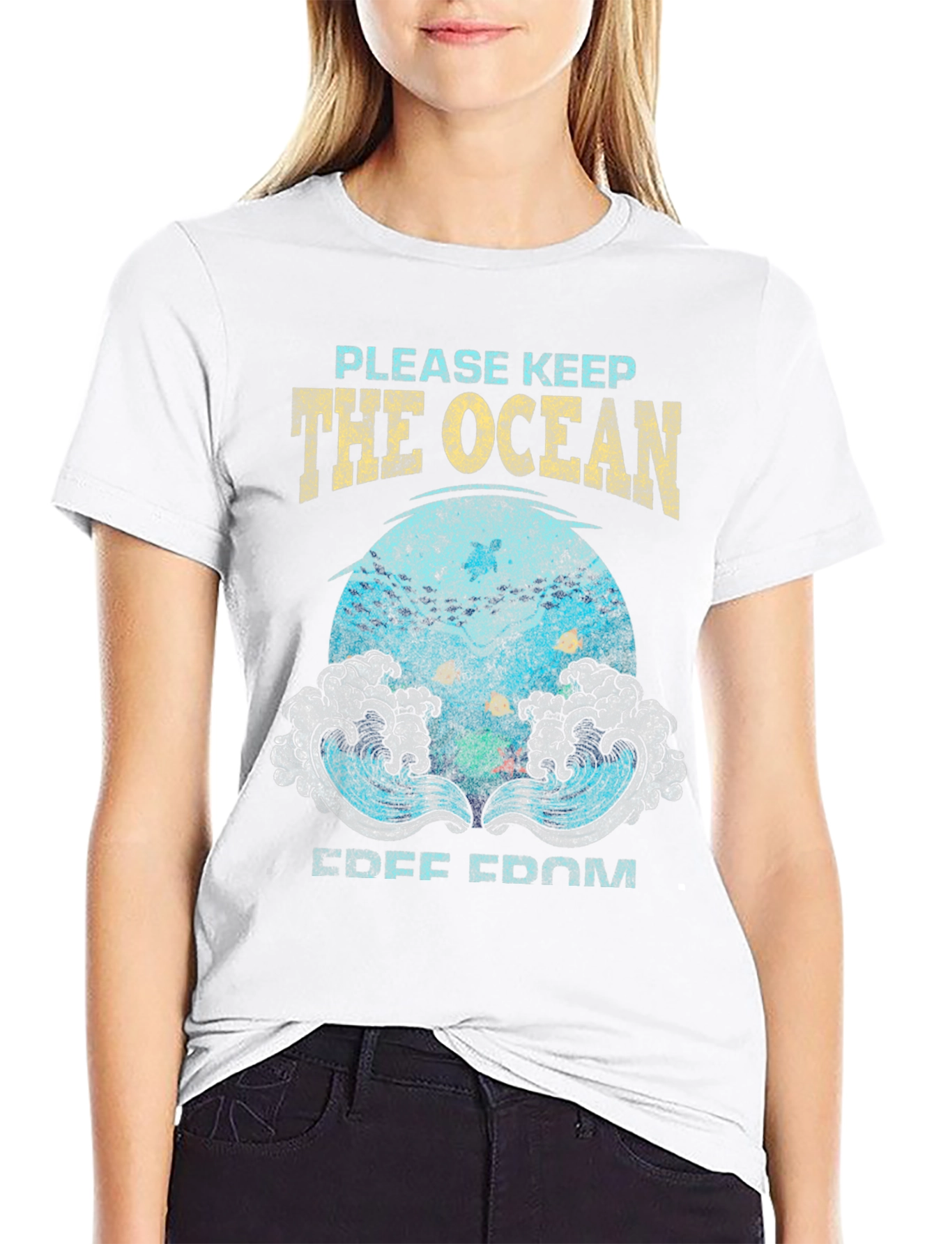 Black Ocean Conservation Graphic Tee view 9