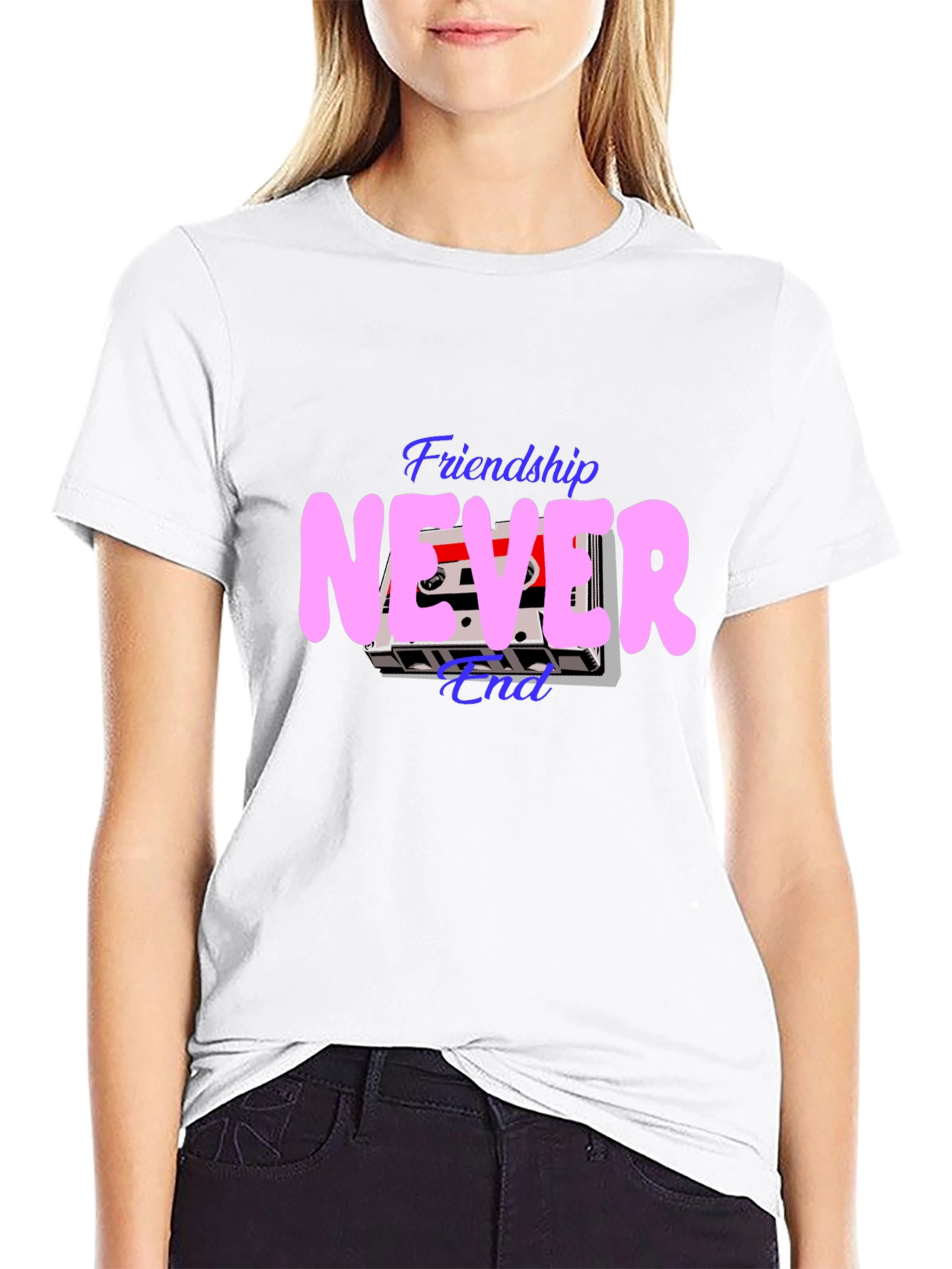 Black Friendship Never End T-Shirt view 9