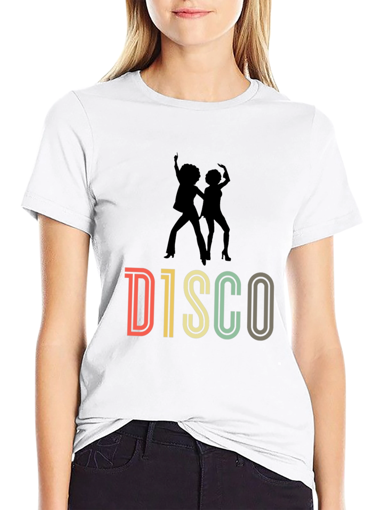 Black Retro Disco T-Shirt - Vintage Dance Design view 9