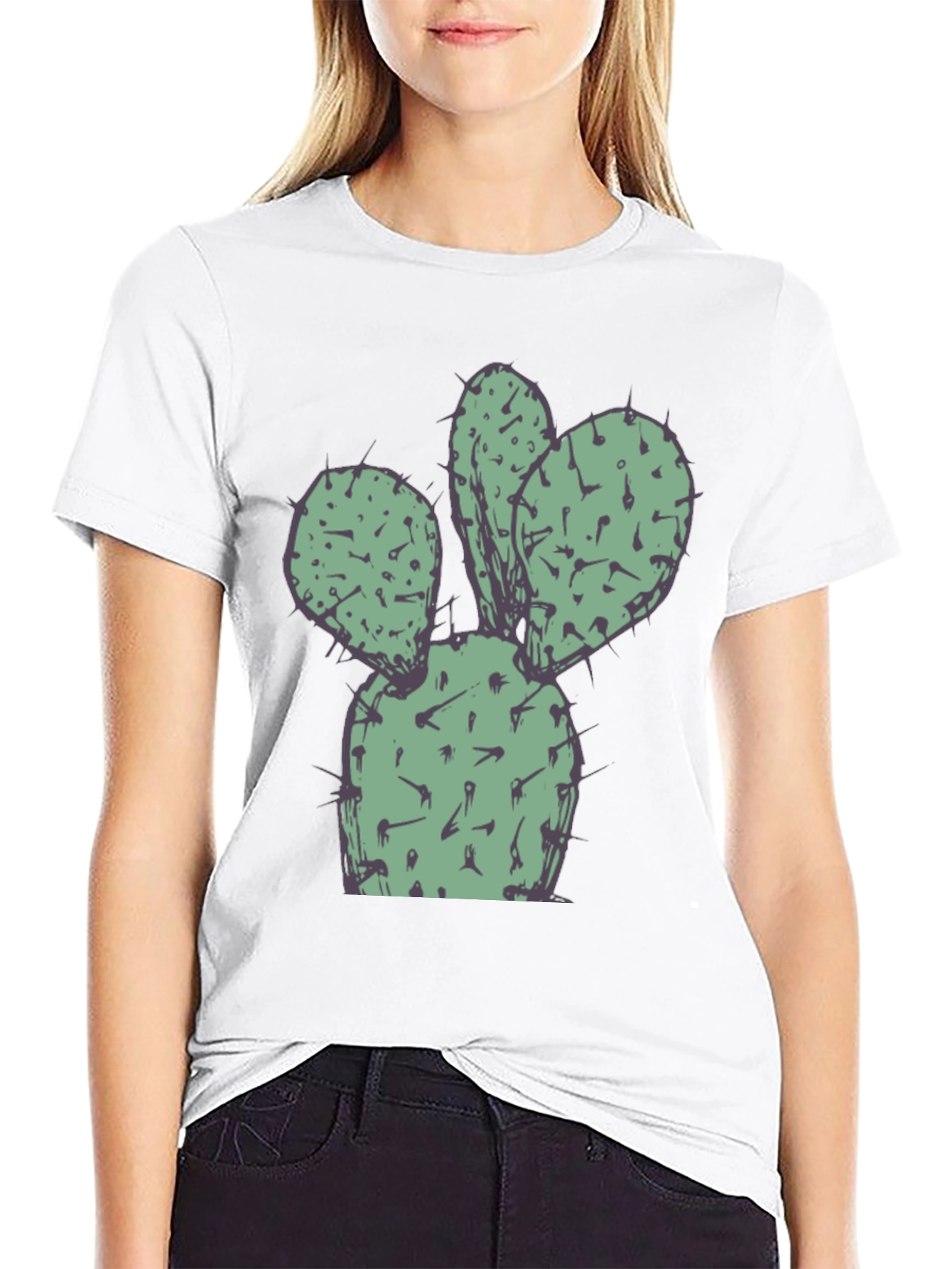 Black Cactus Graphic Tee - Soft & Stylish! view 9