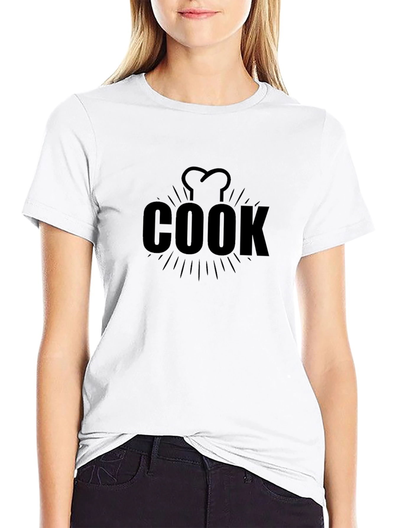 Black Chef Cook T-Shirt - Black, Culinary Design view 9