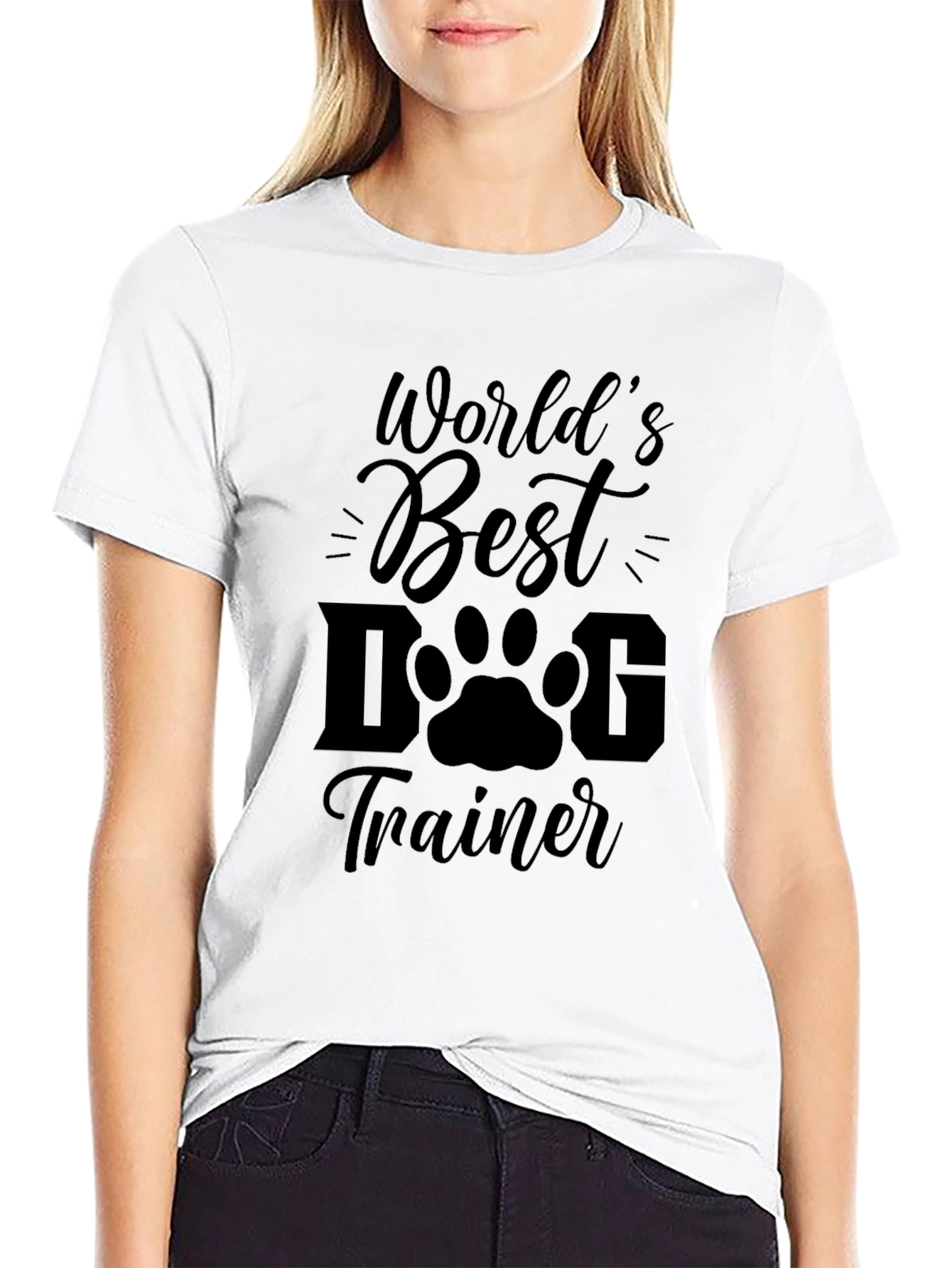 Black World's Best Dog Trainer T-Shirt view 9