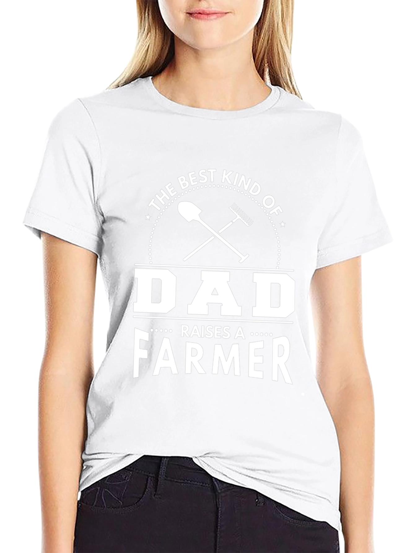Black The Best Kind of Dad Raises A Farmer Black T-Shirt view 9