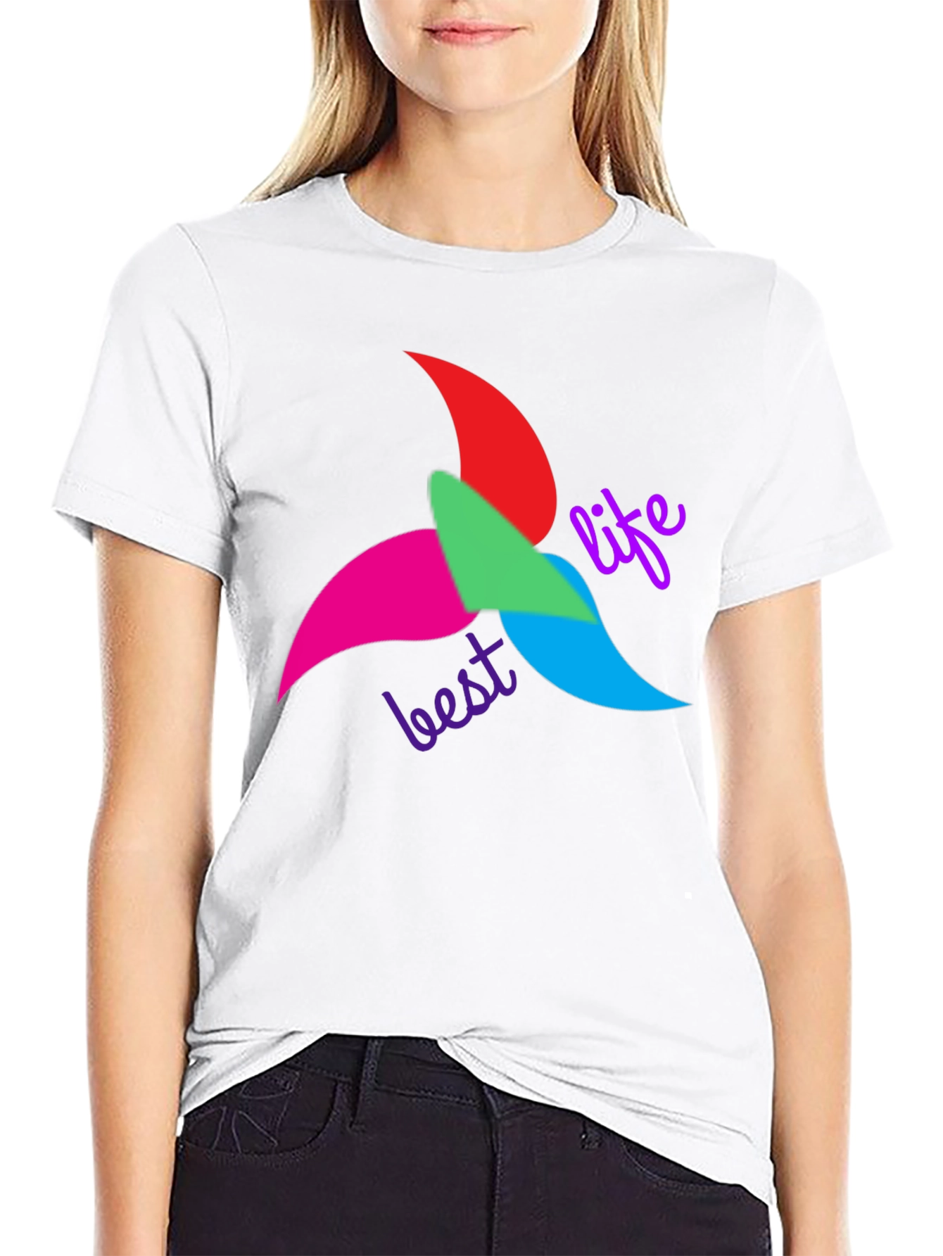 Black Best Life T-Shirt - Colorful Graphic Tee view 9