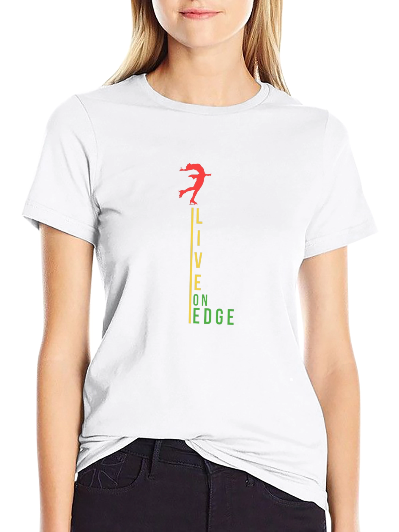 Black Live on Edge T-Shirt: Bold Graphic Tee view 9