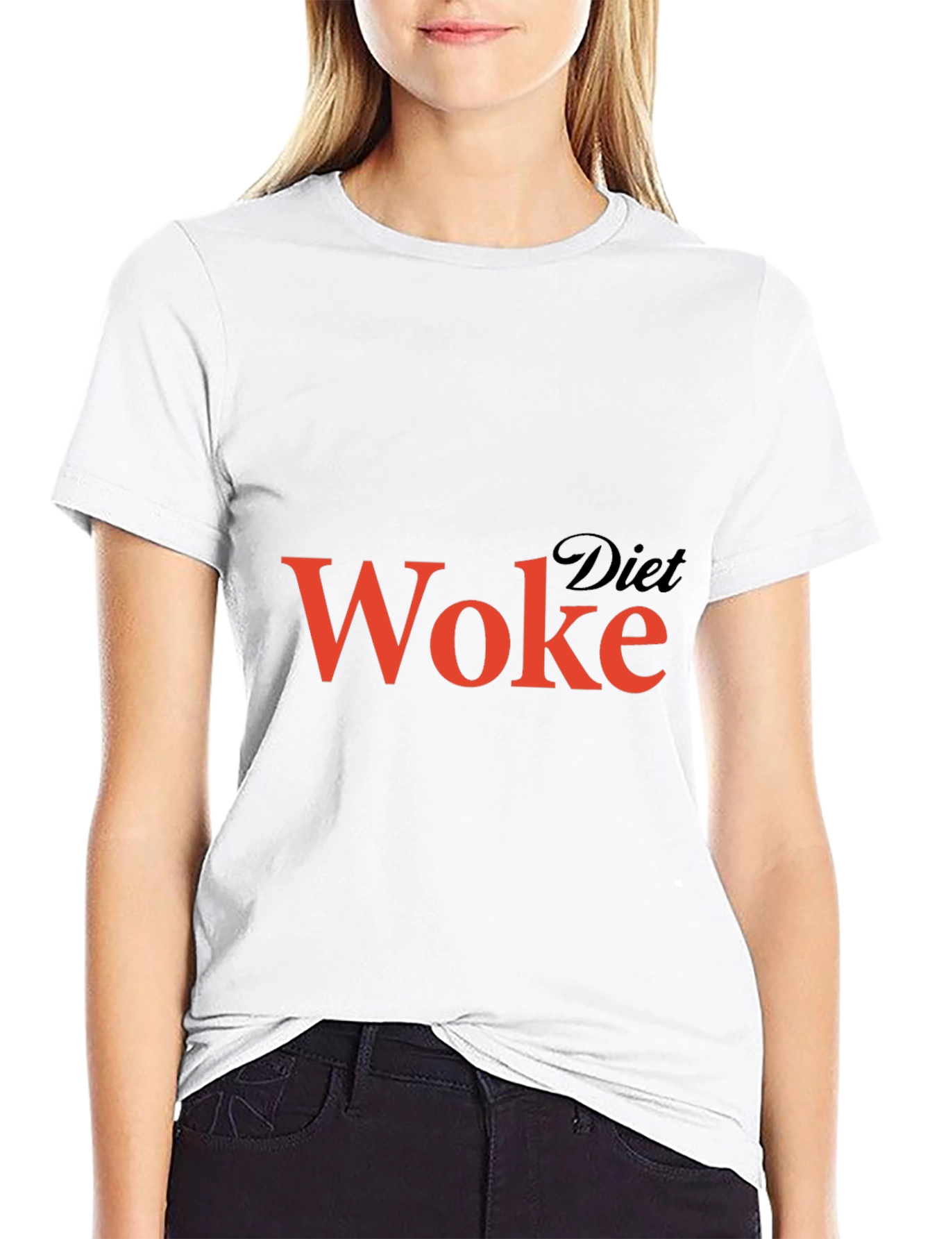 Black Diet Woke Graphic T-Shirt - Black view 9