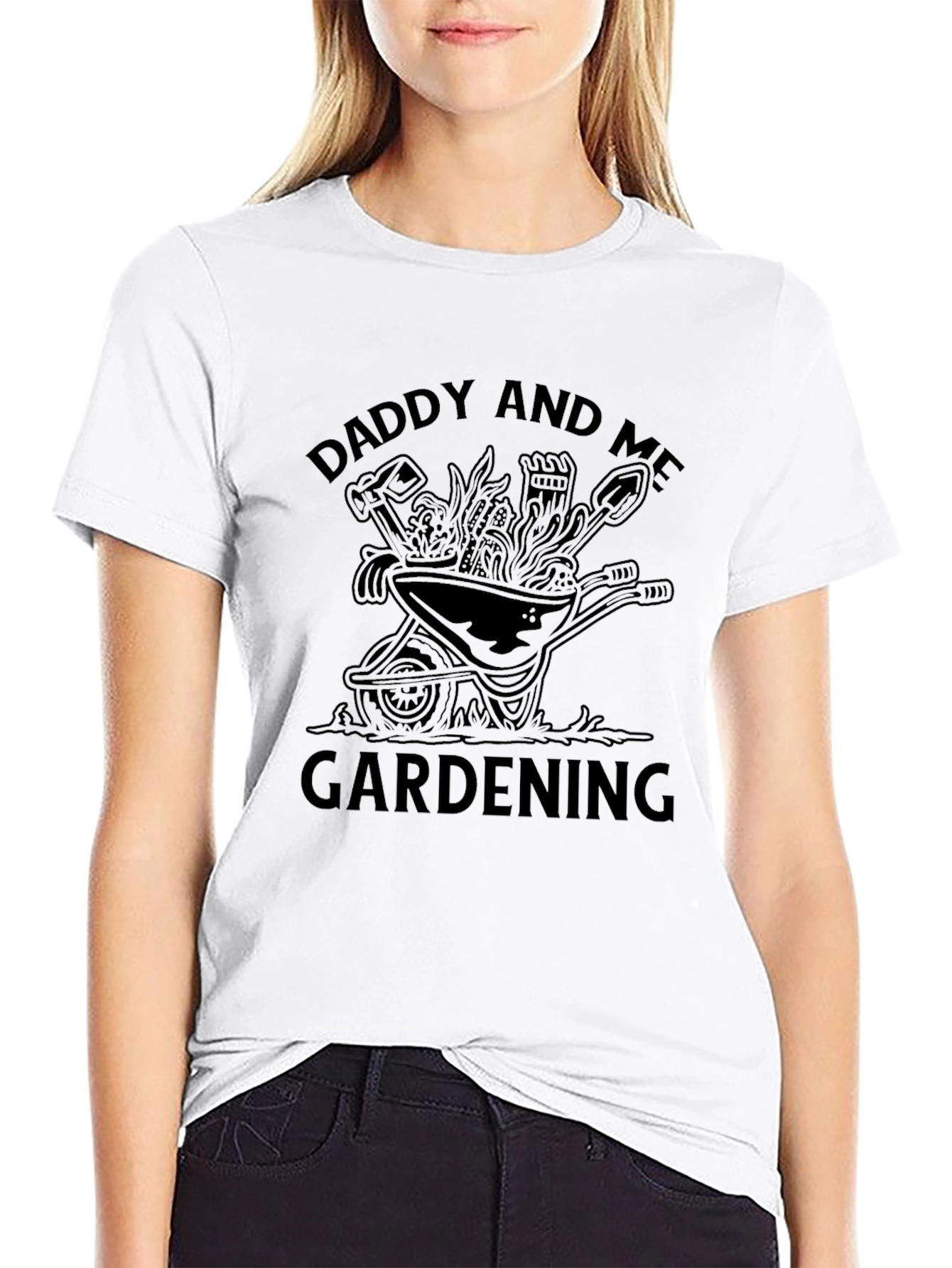 Black Daddy and Me Gardening Black T-Shirt view 9