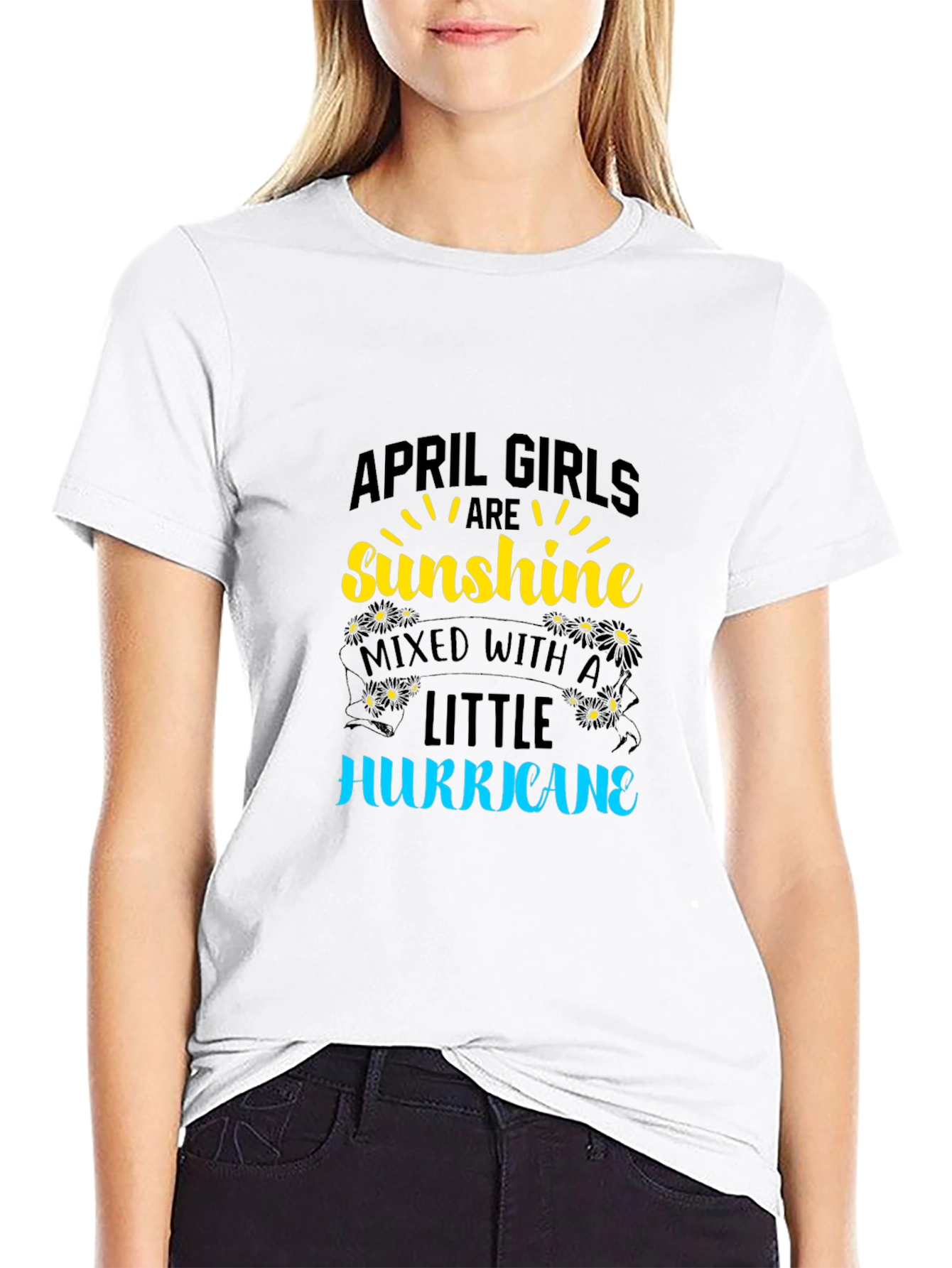 Black April Girls Sunshine Hurricane T-Shirt view 9