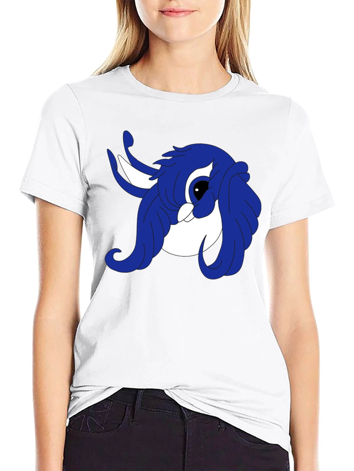 Black Cartoon Bunny Graphic T-Shirt view 9