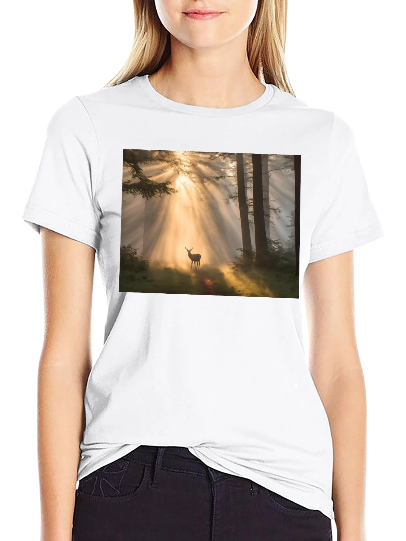 Black Forest Deer T-Shirt - Nature Lover Tee view 9