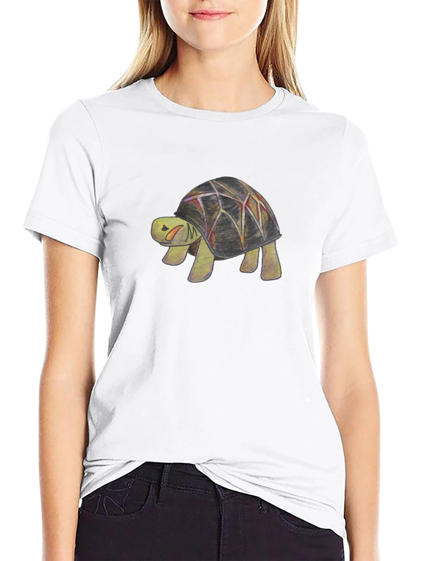 Black Turtle Graphic Print Black T-Shirt view 9